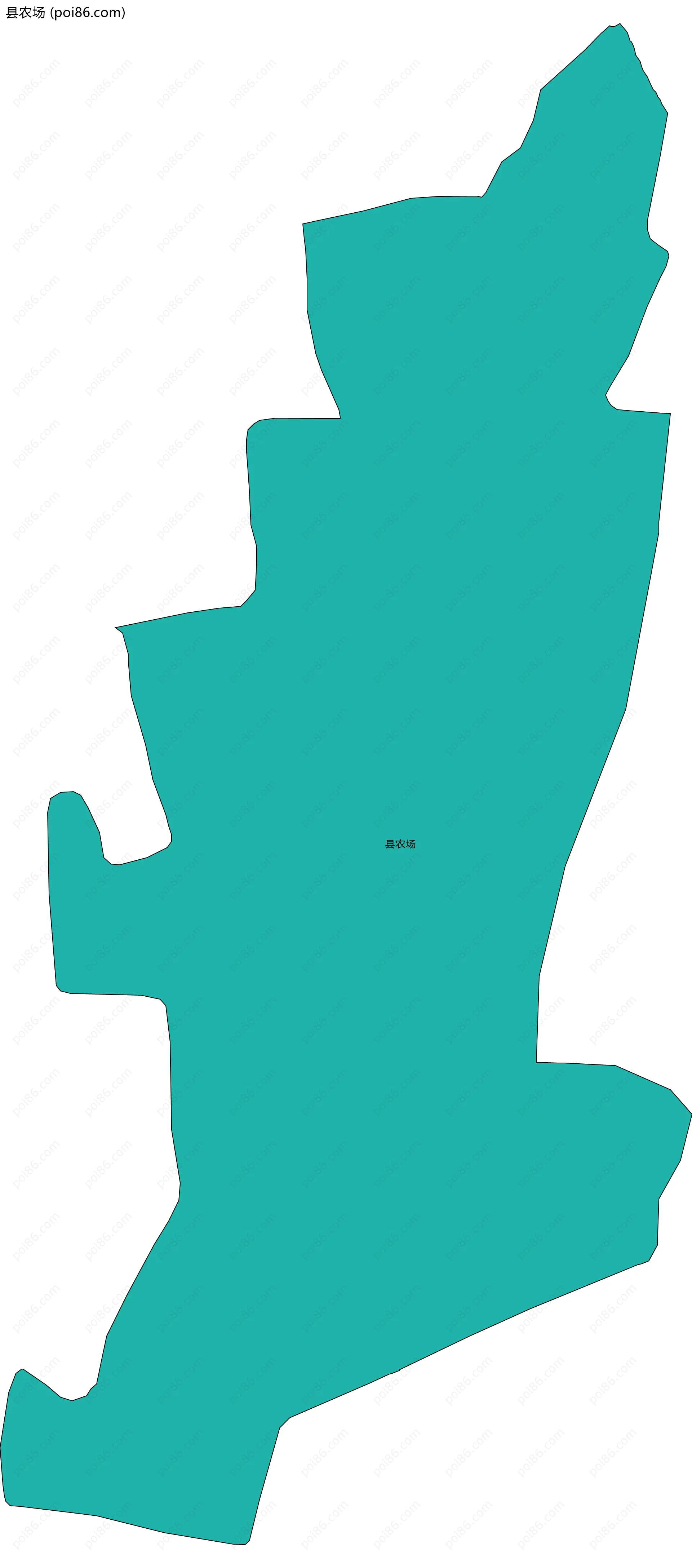 县农场边界地图