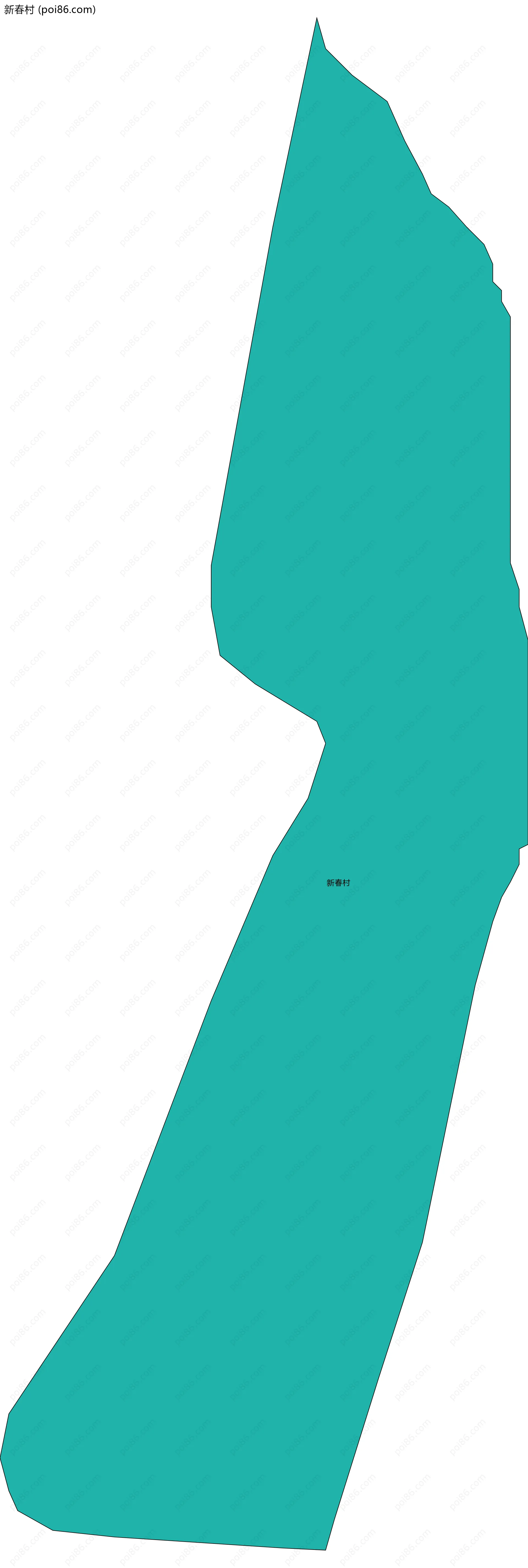 新春村边界地图