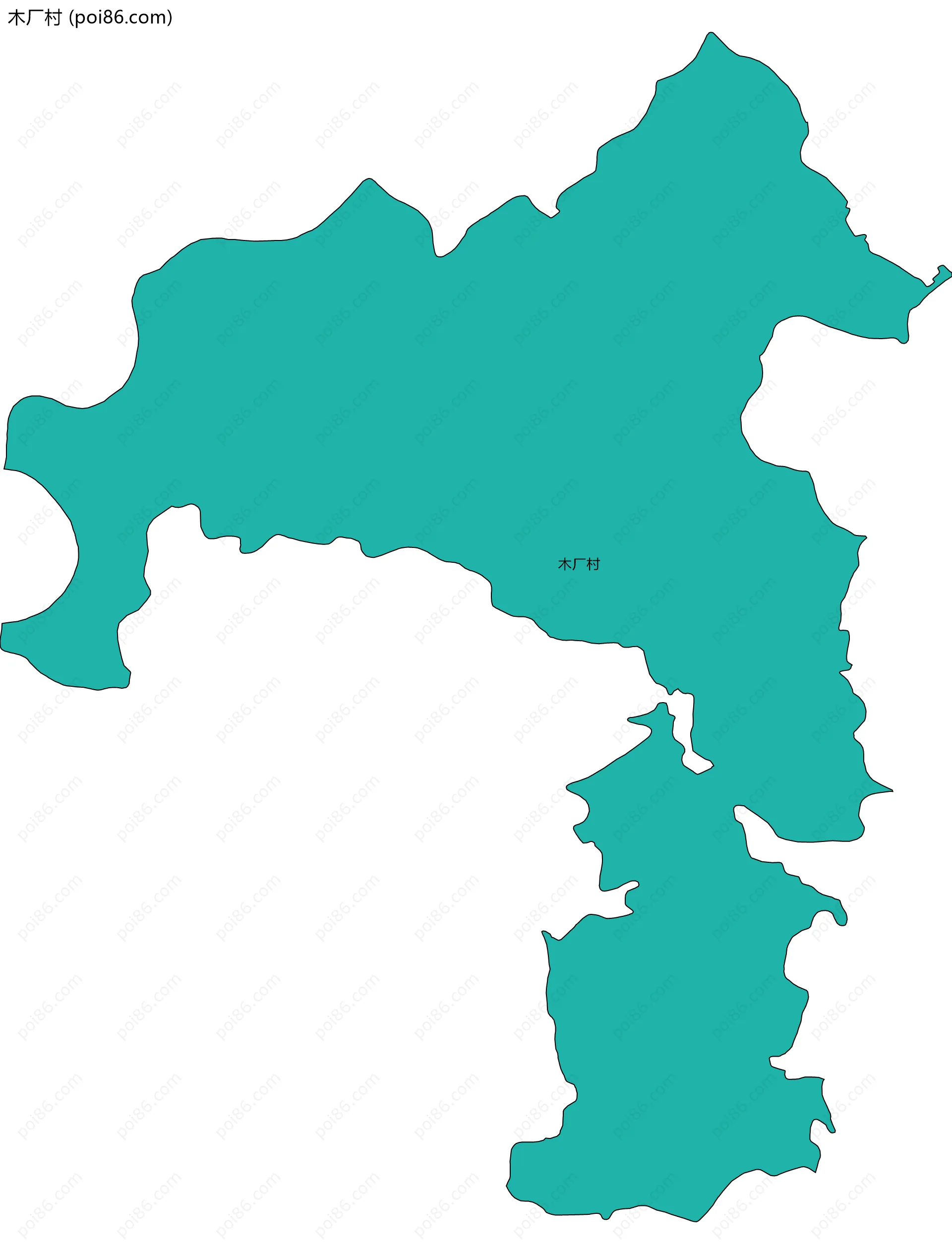 木厂村边界地图