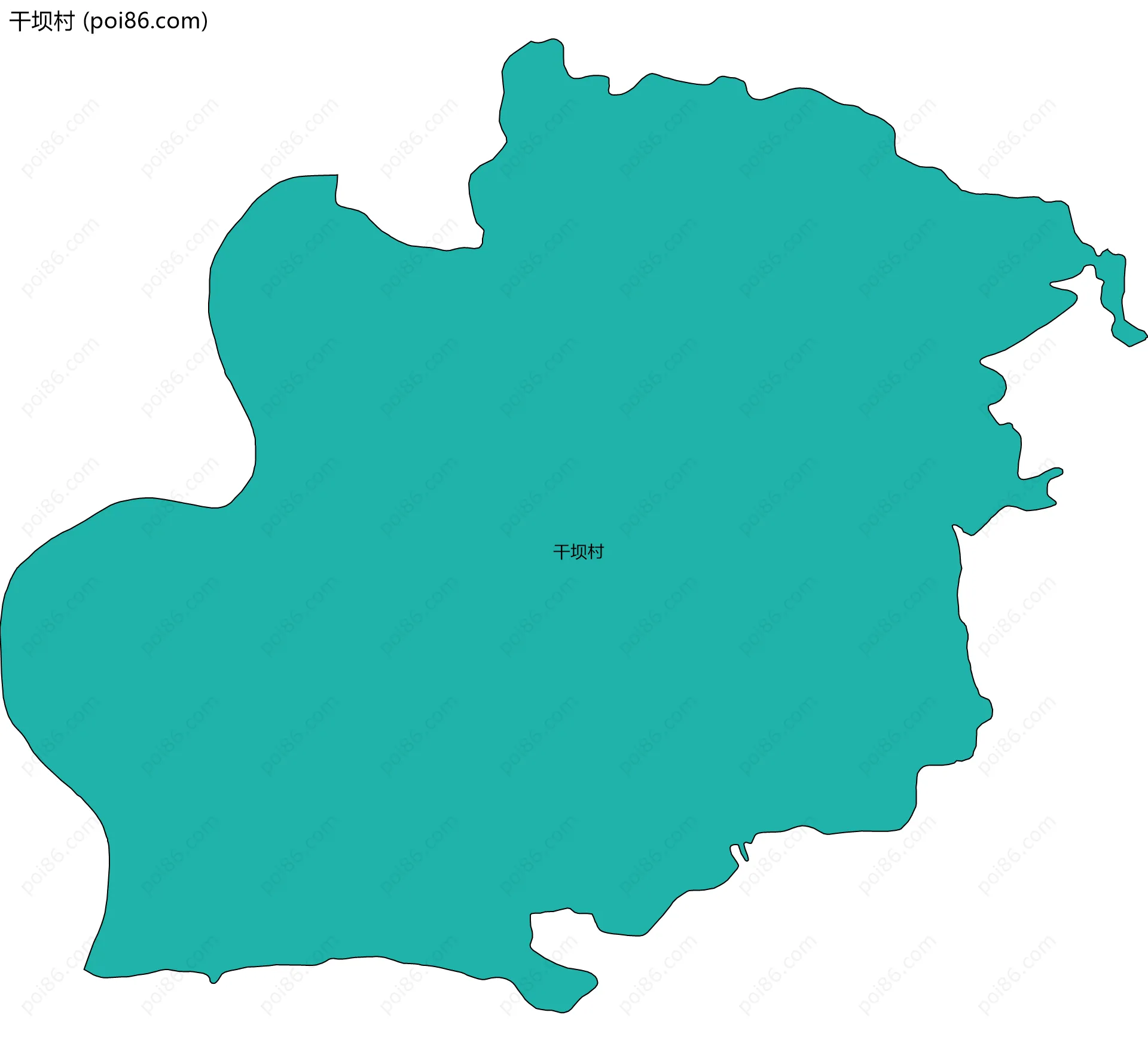 干坝村边界地图