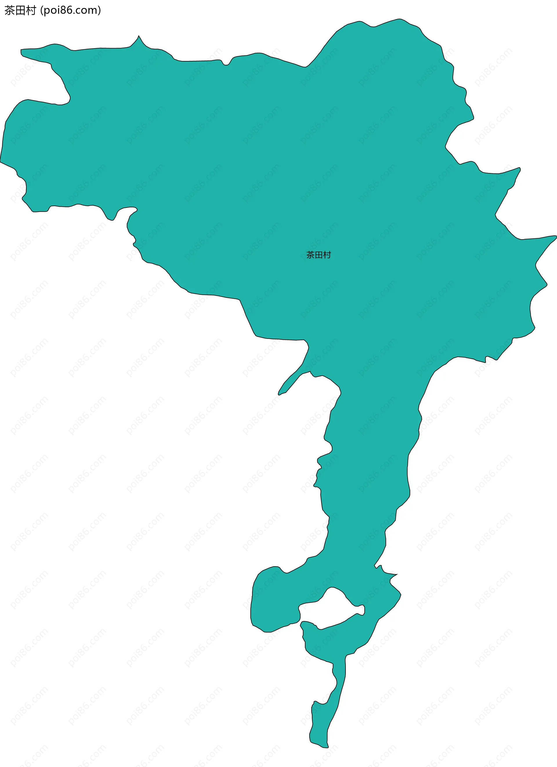 茶田村边界地图