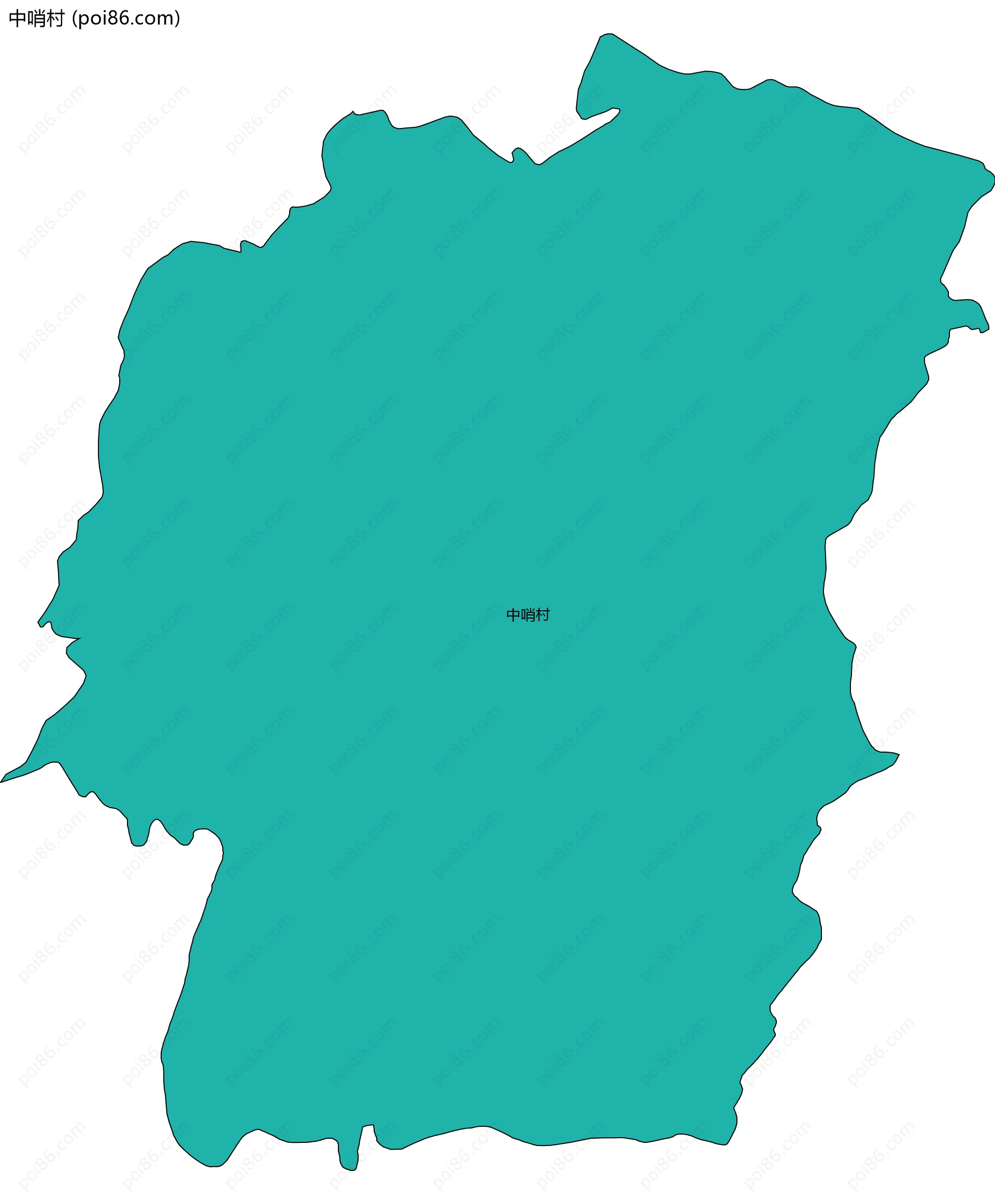 中哨村边界地图