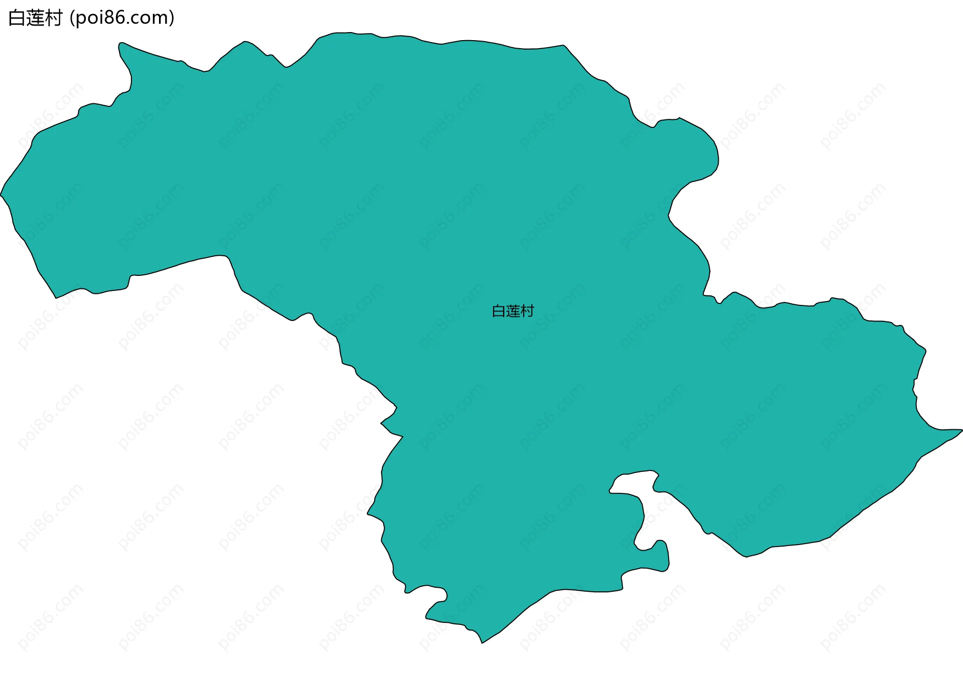 白莲村边界地图