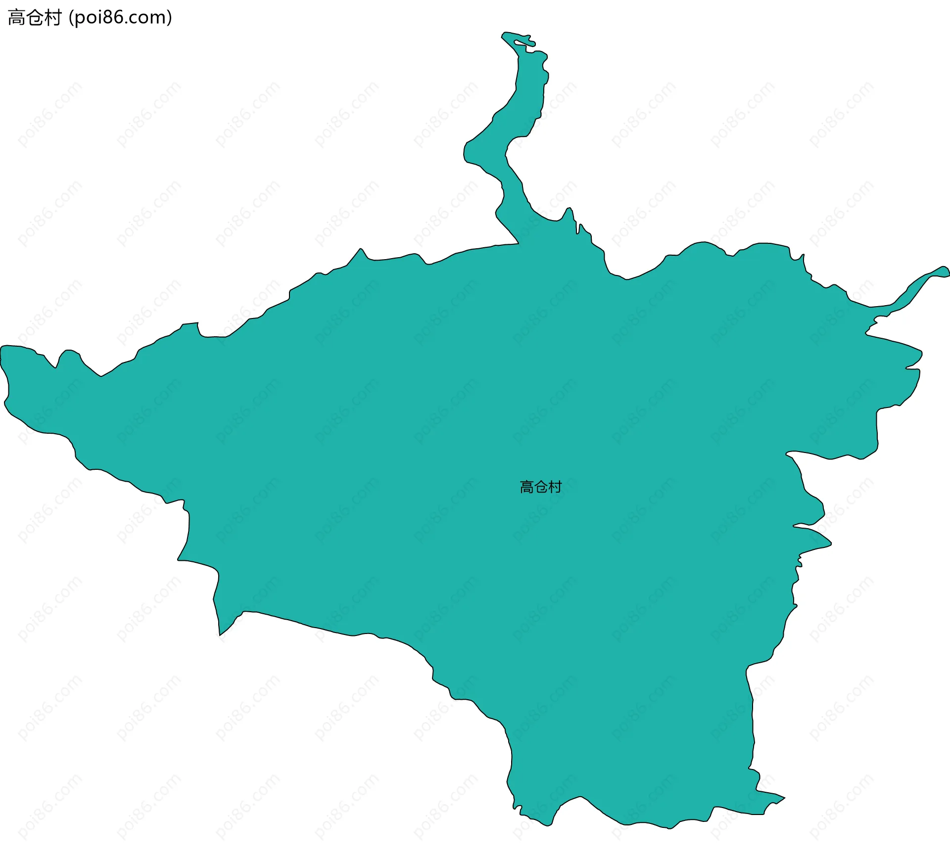 高仓村边界地图