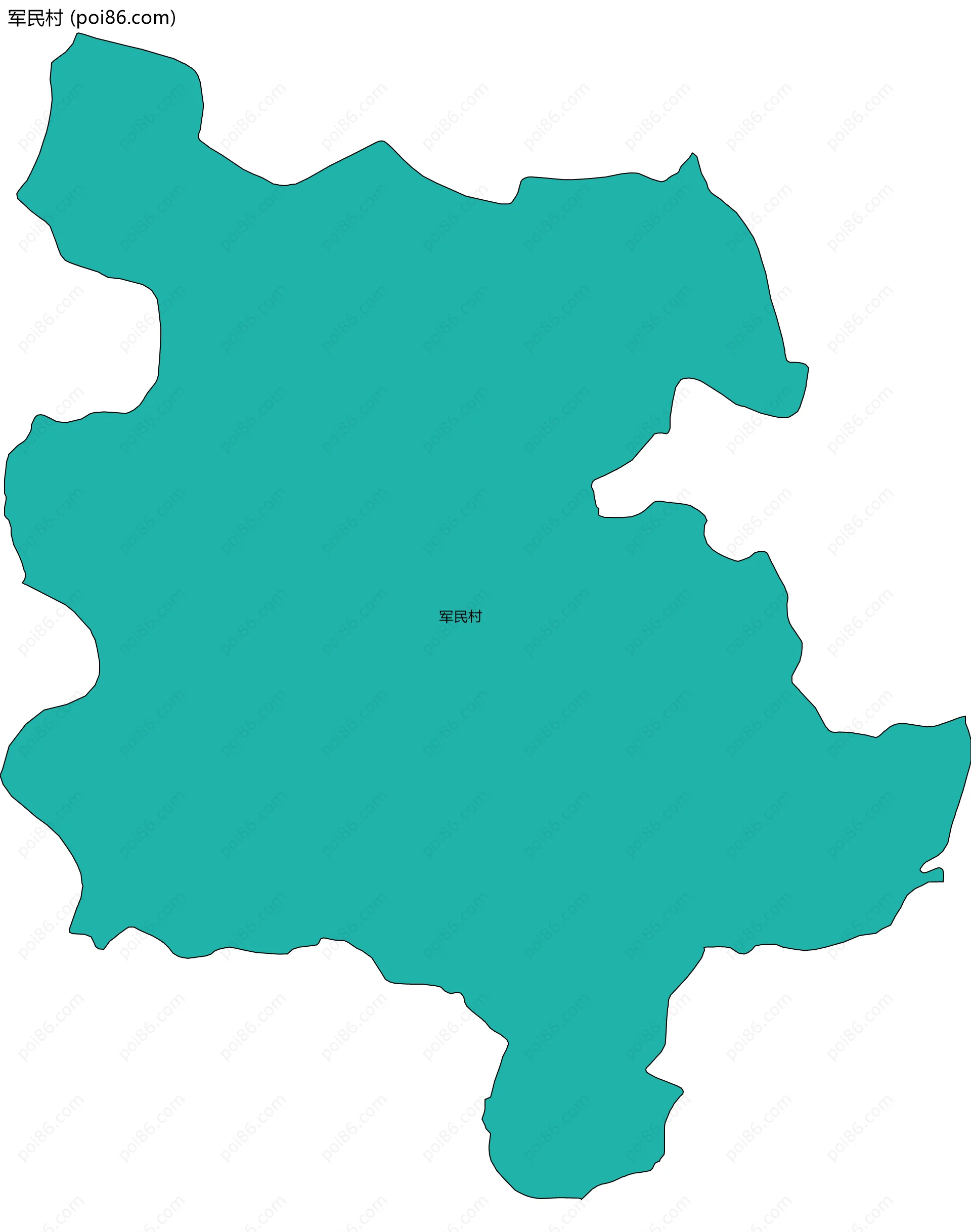 军民村边界地图