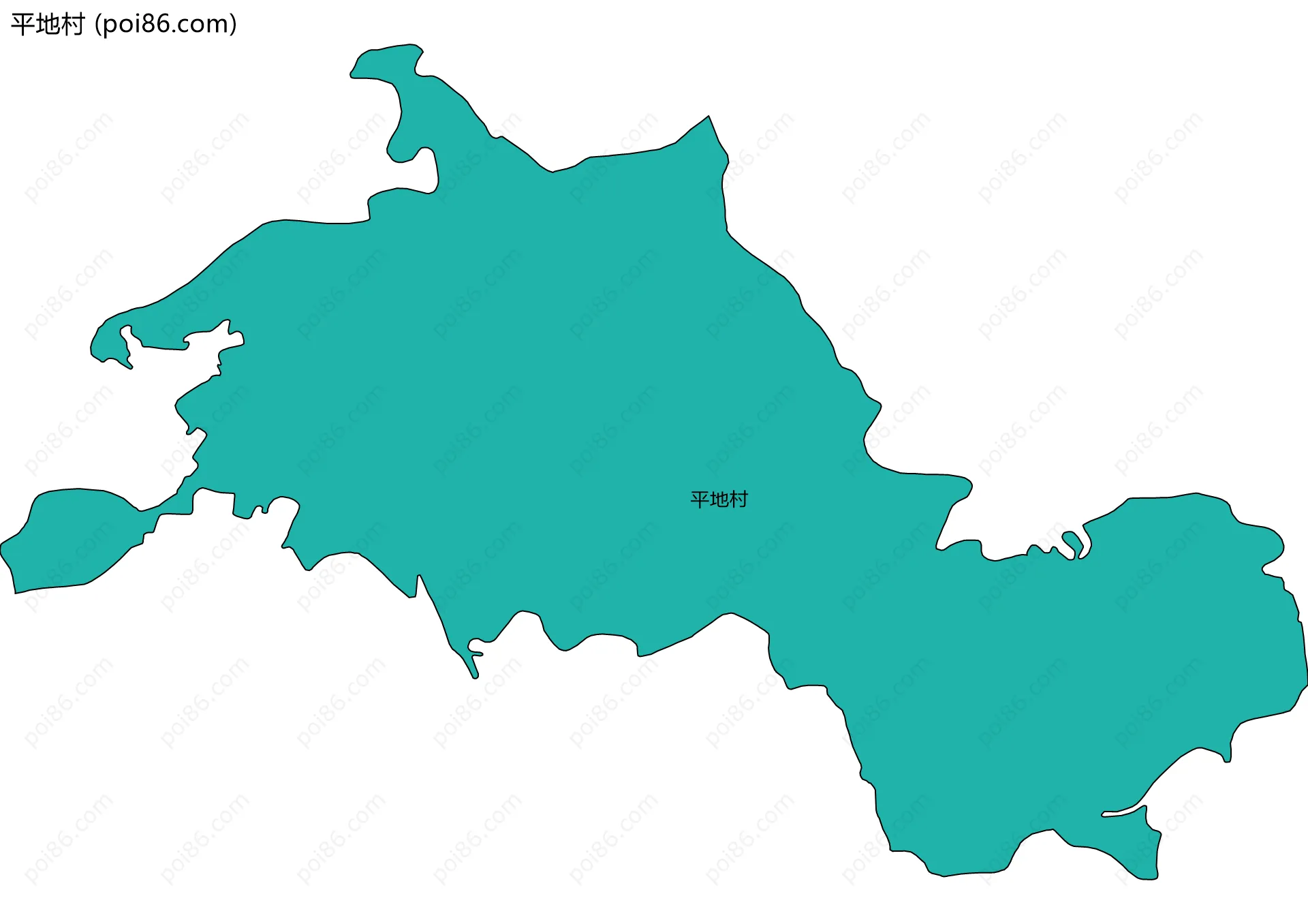 平地村边界地图