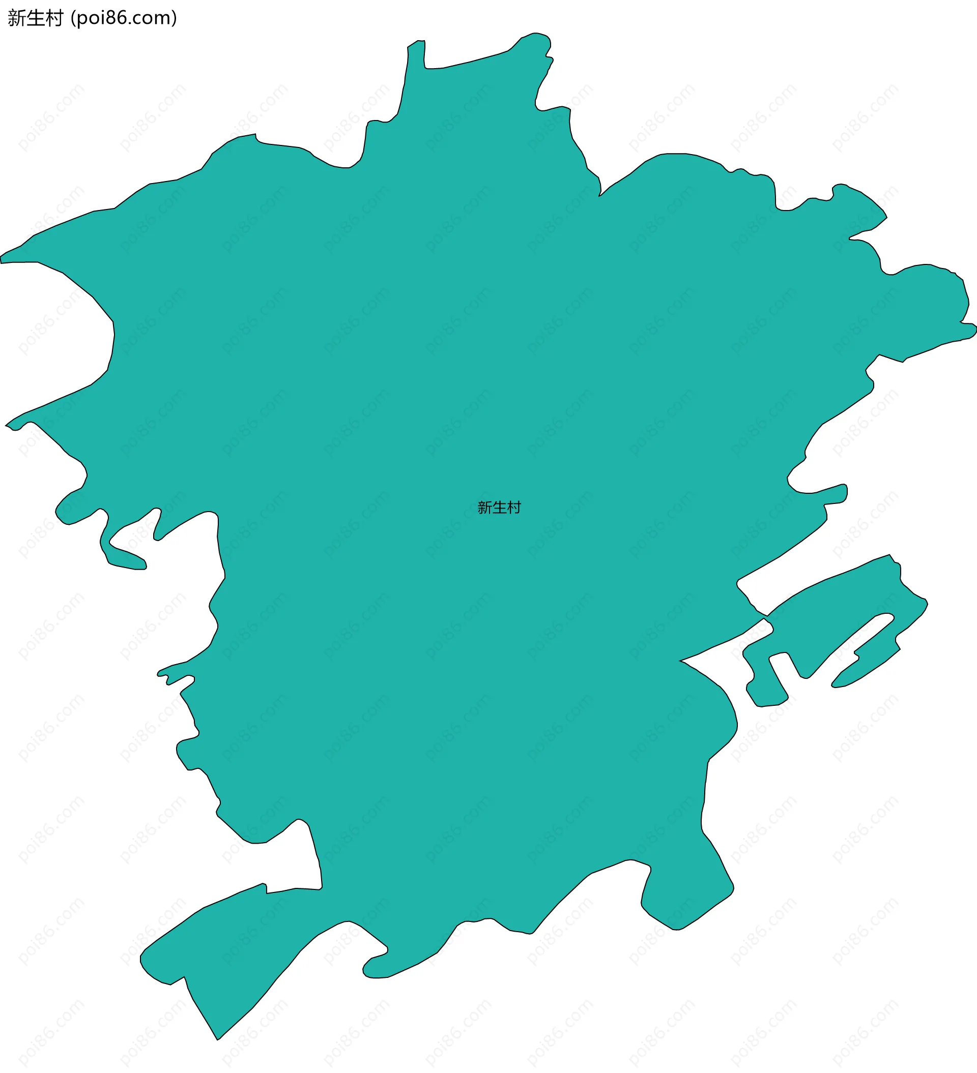 新生村边界地图