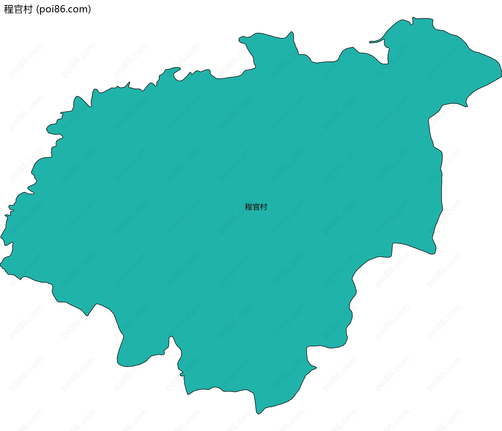 程官村边界地图