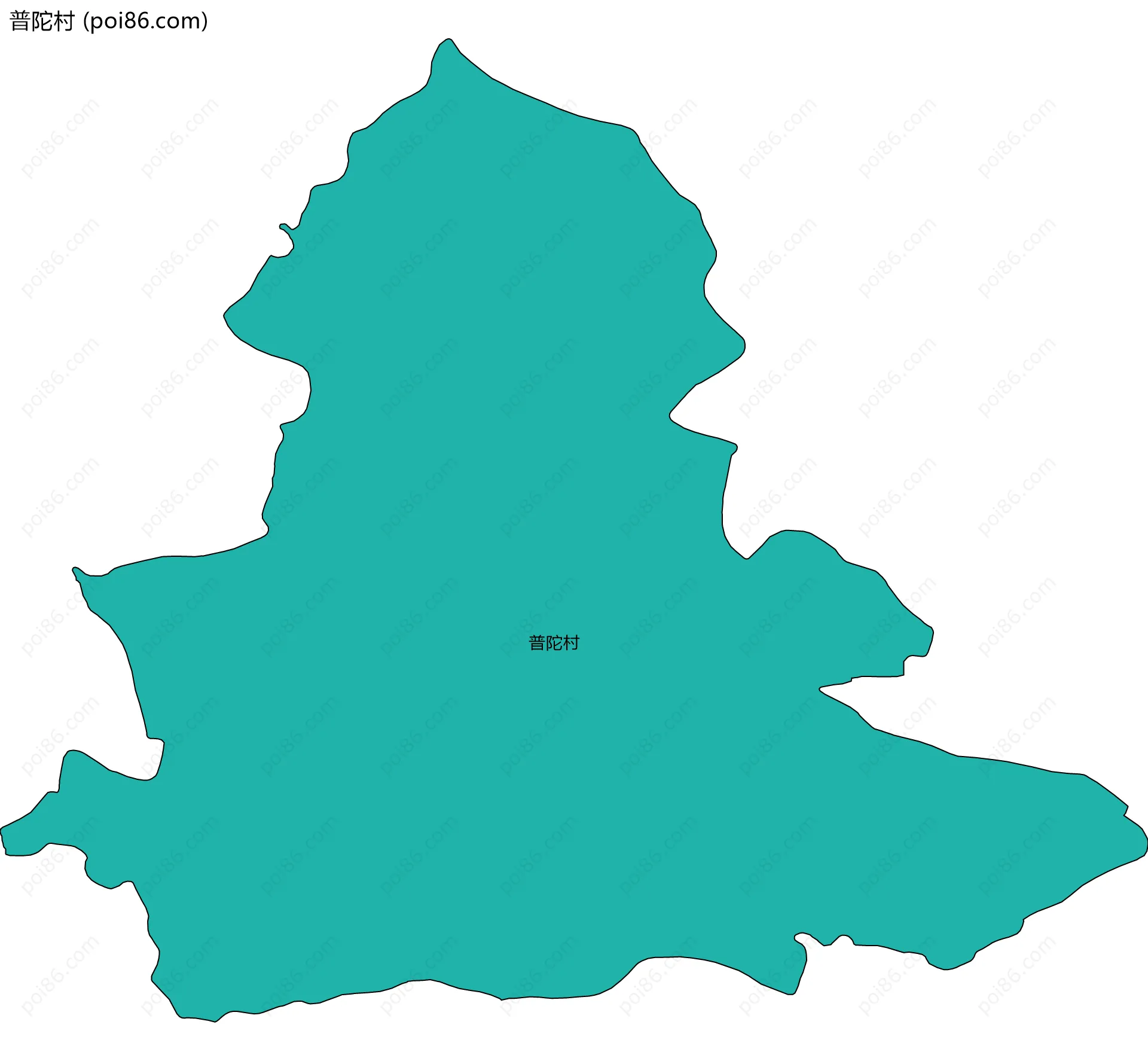 普陀村边界地图