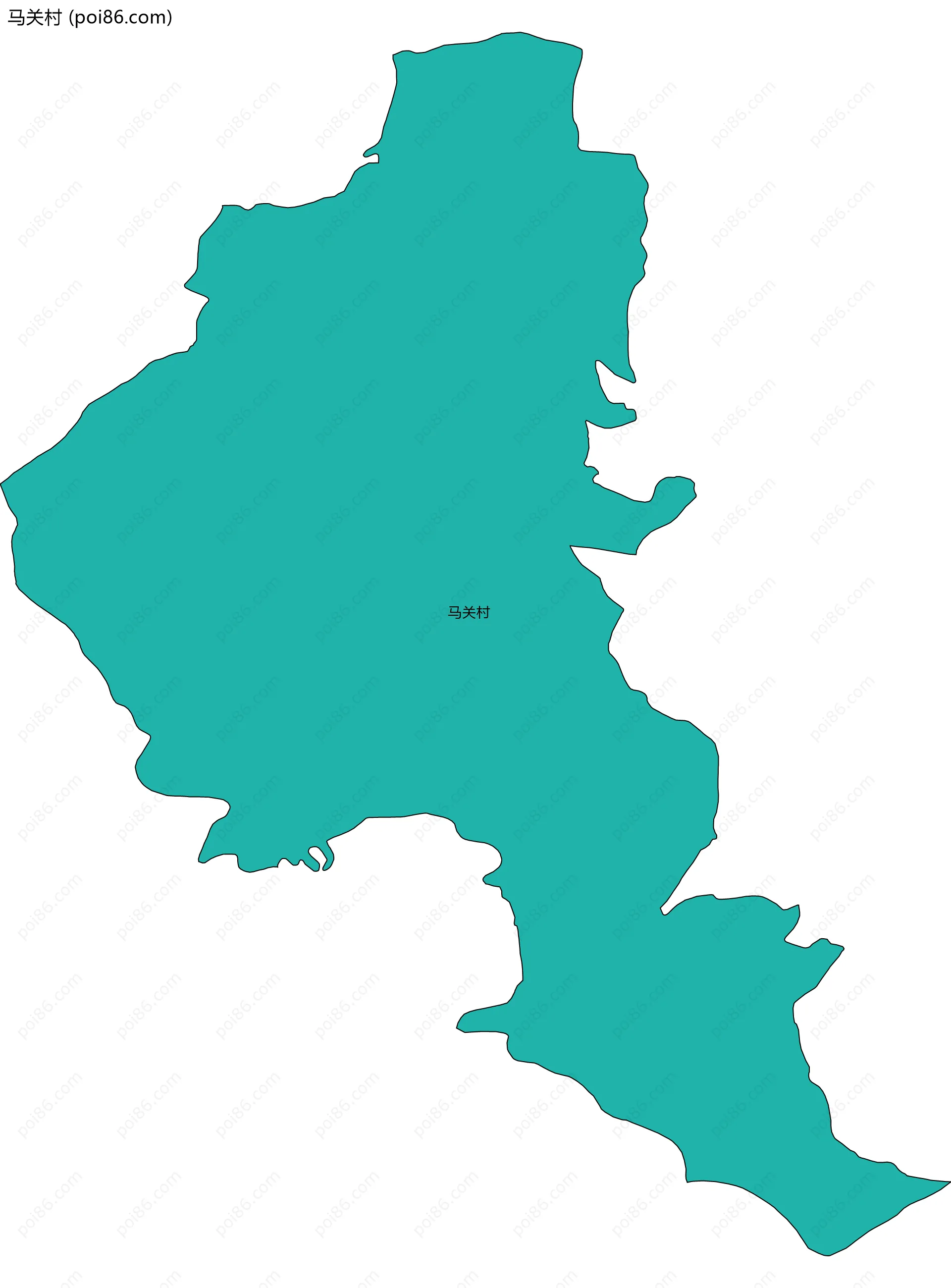 马关村边界地图