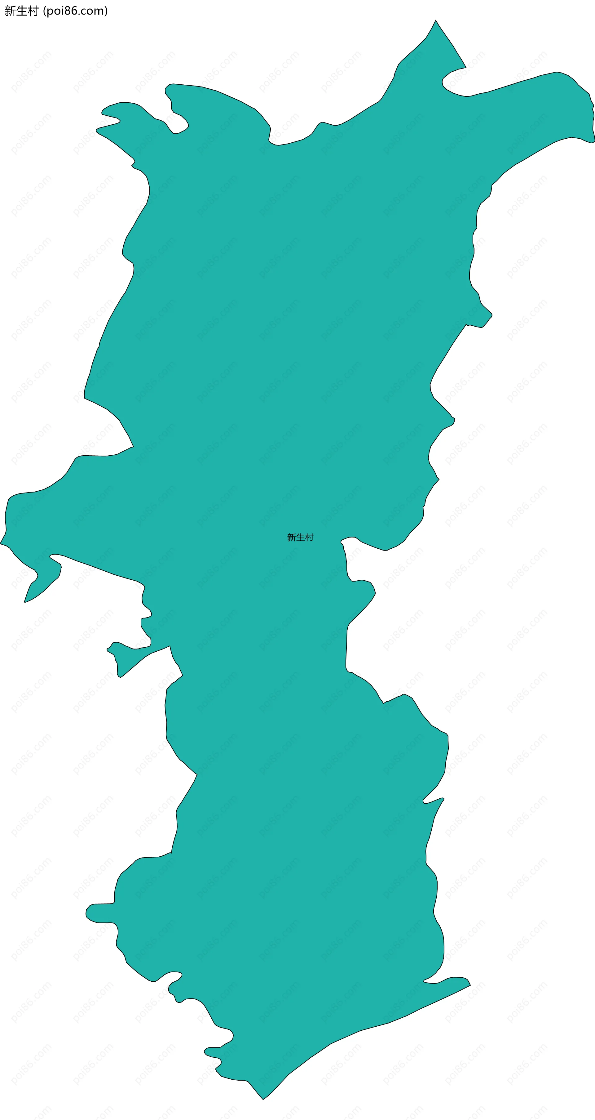 新生村边界地图