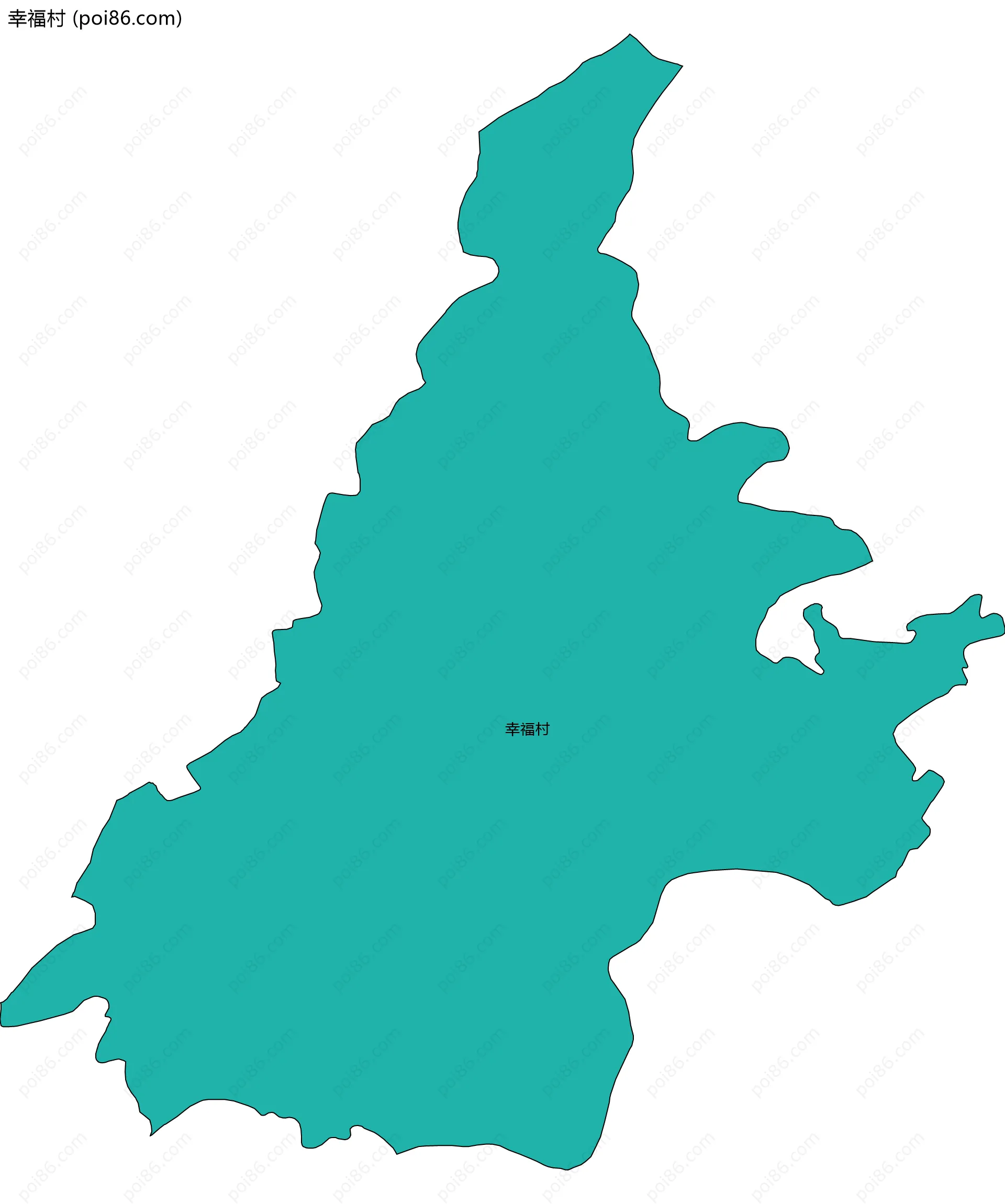 幸福村边界地图