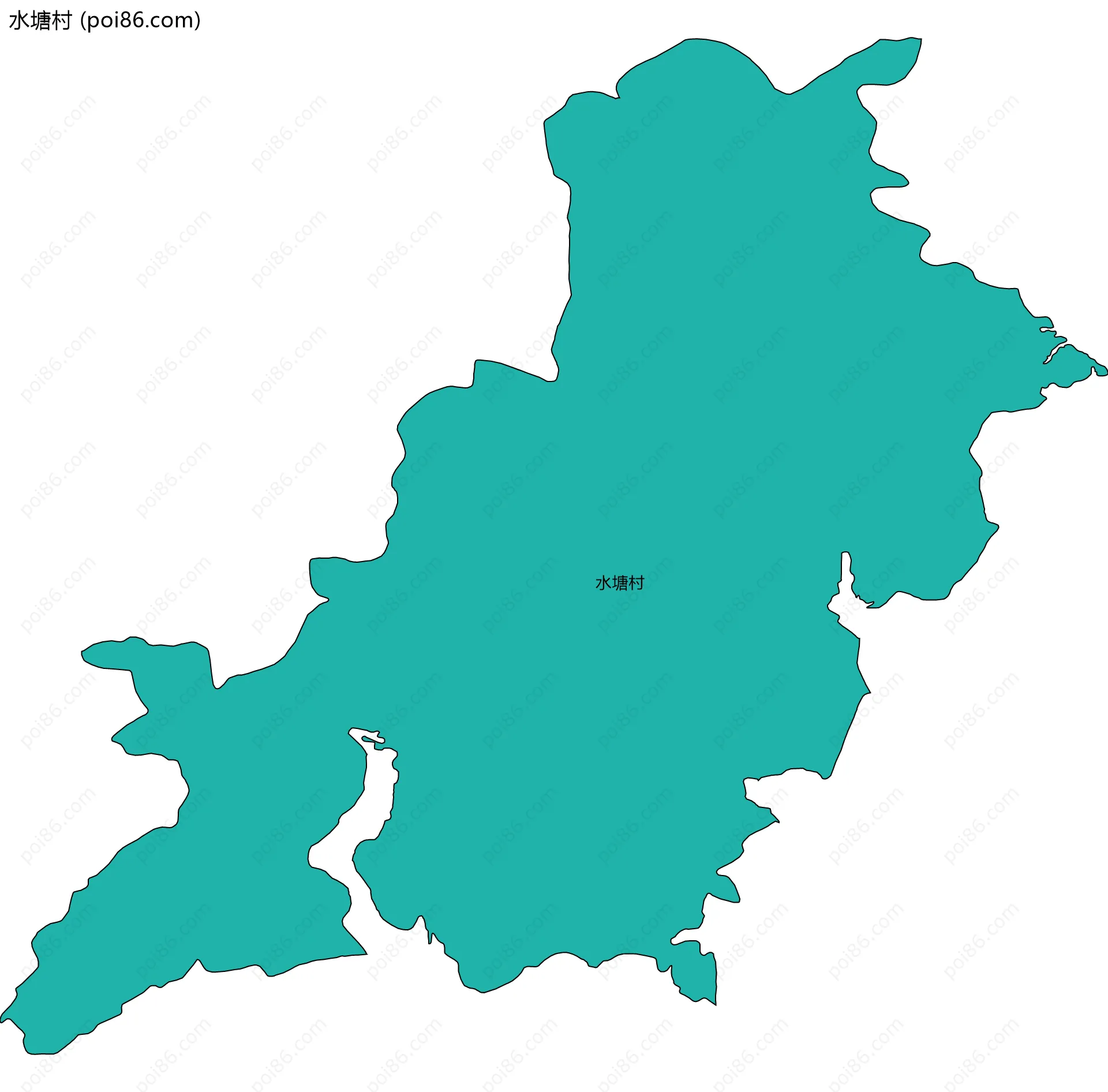 水塘村边界地图