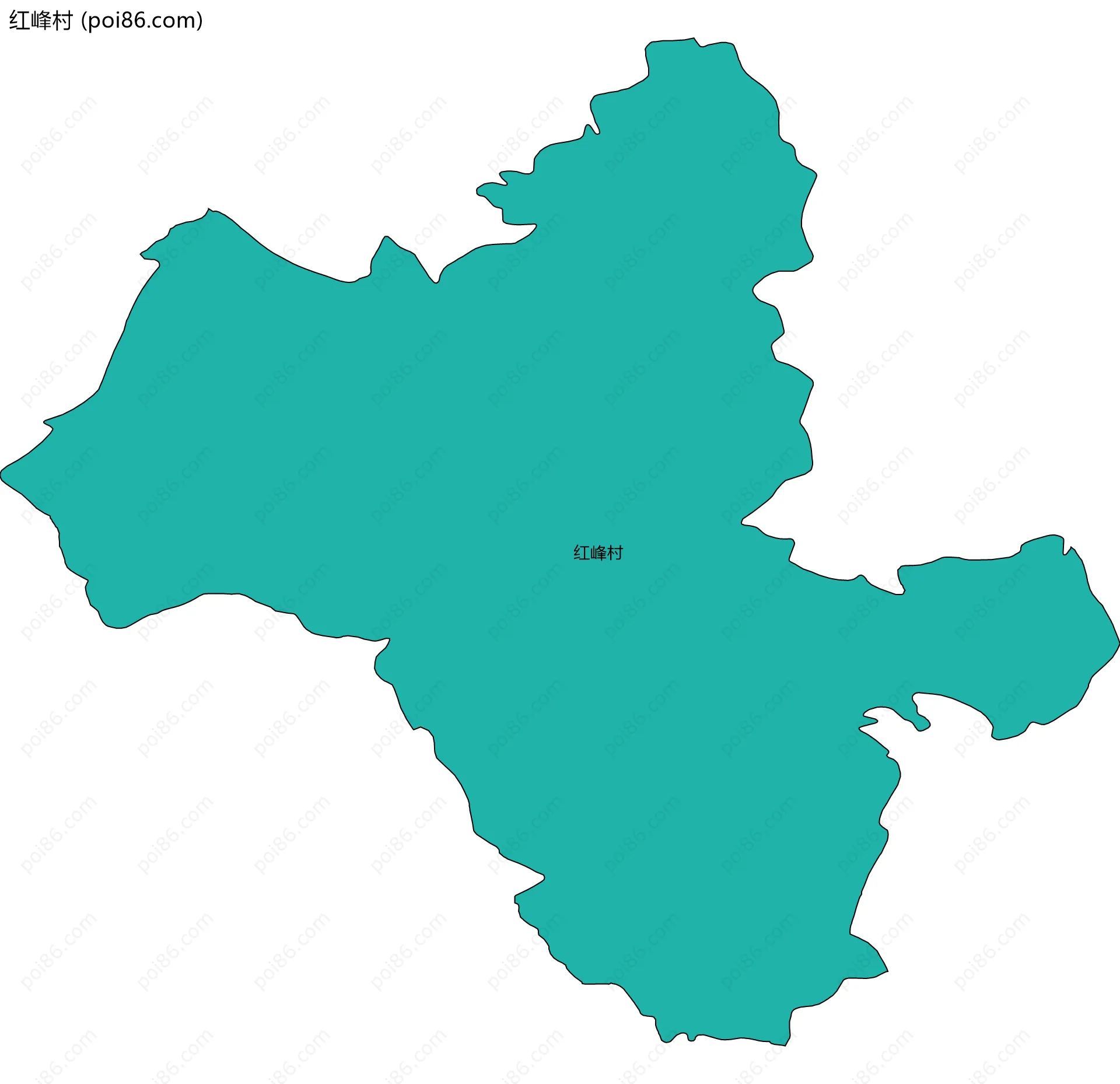 红峰村边界地图