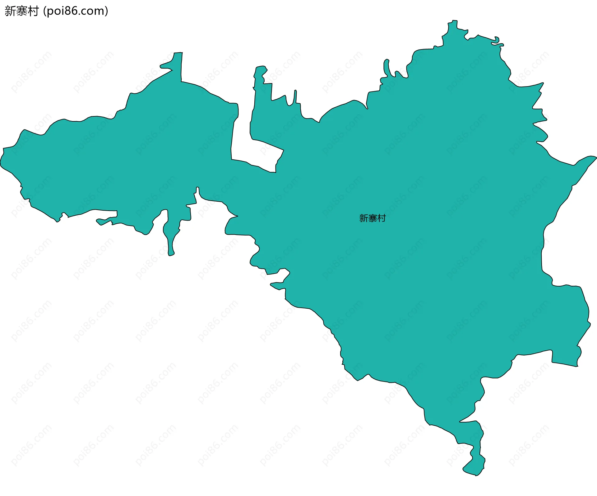 新寨村边界地图