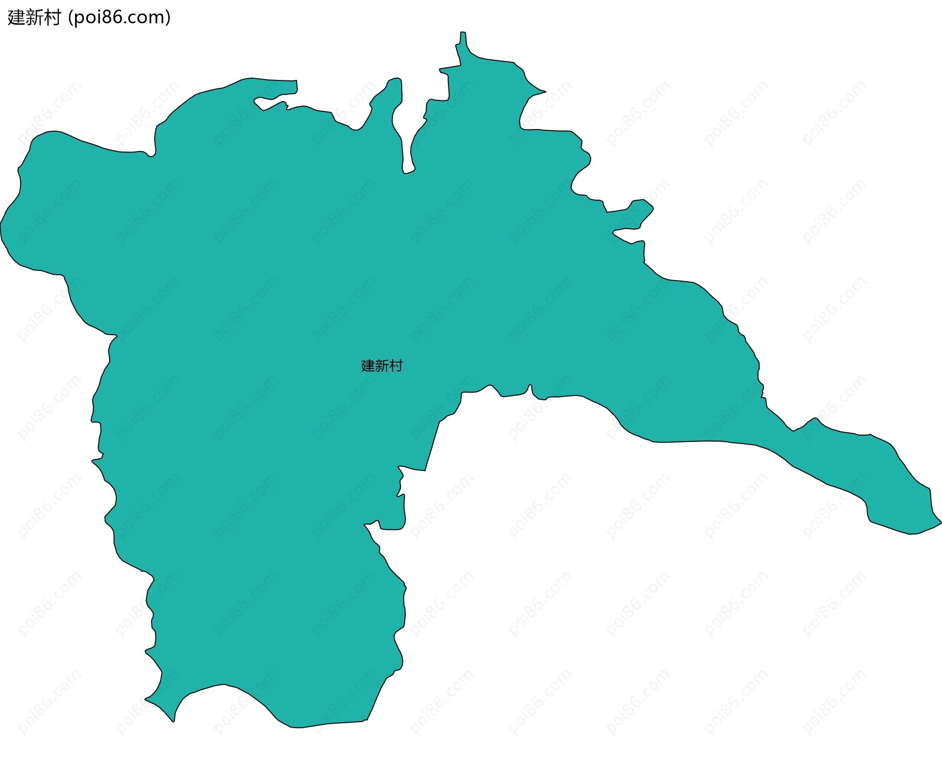 建新村边界地图