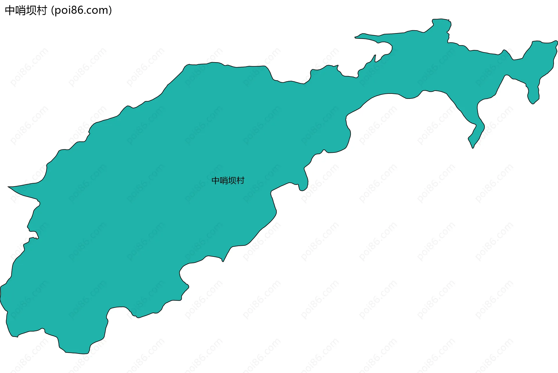 中哨坝村边界地图