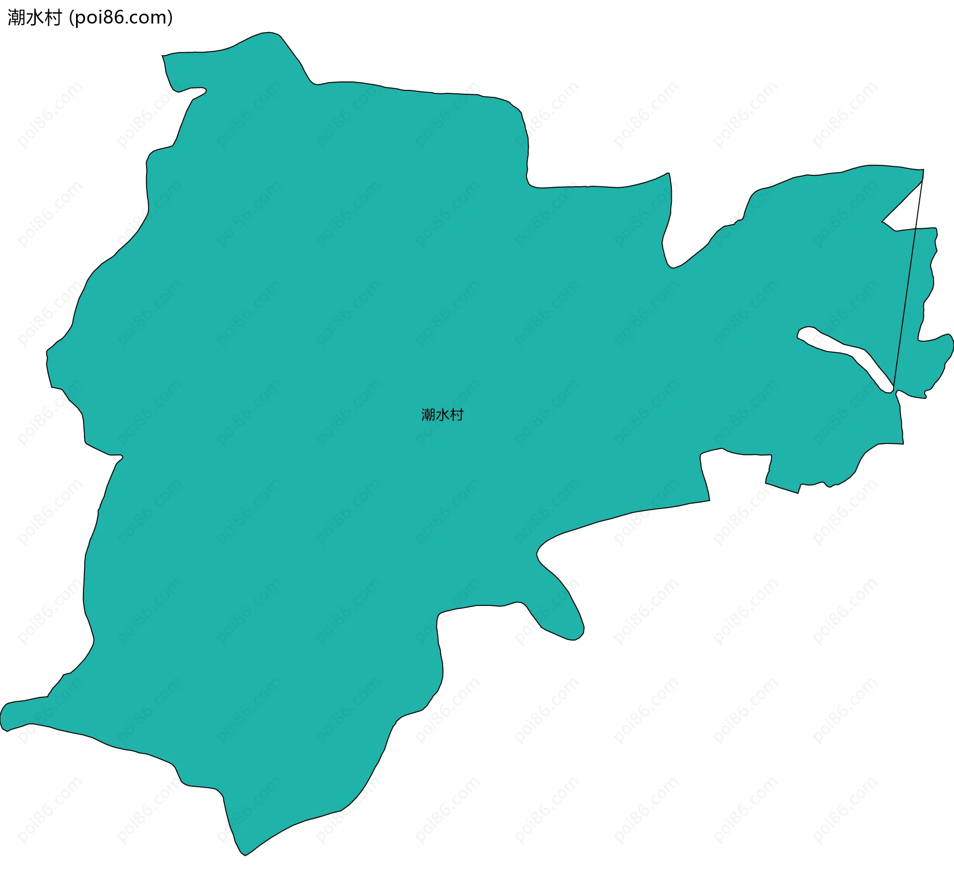 潮水村边界地图