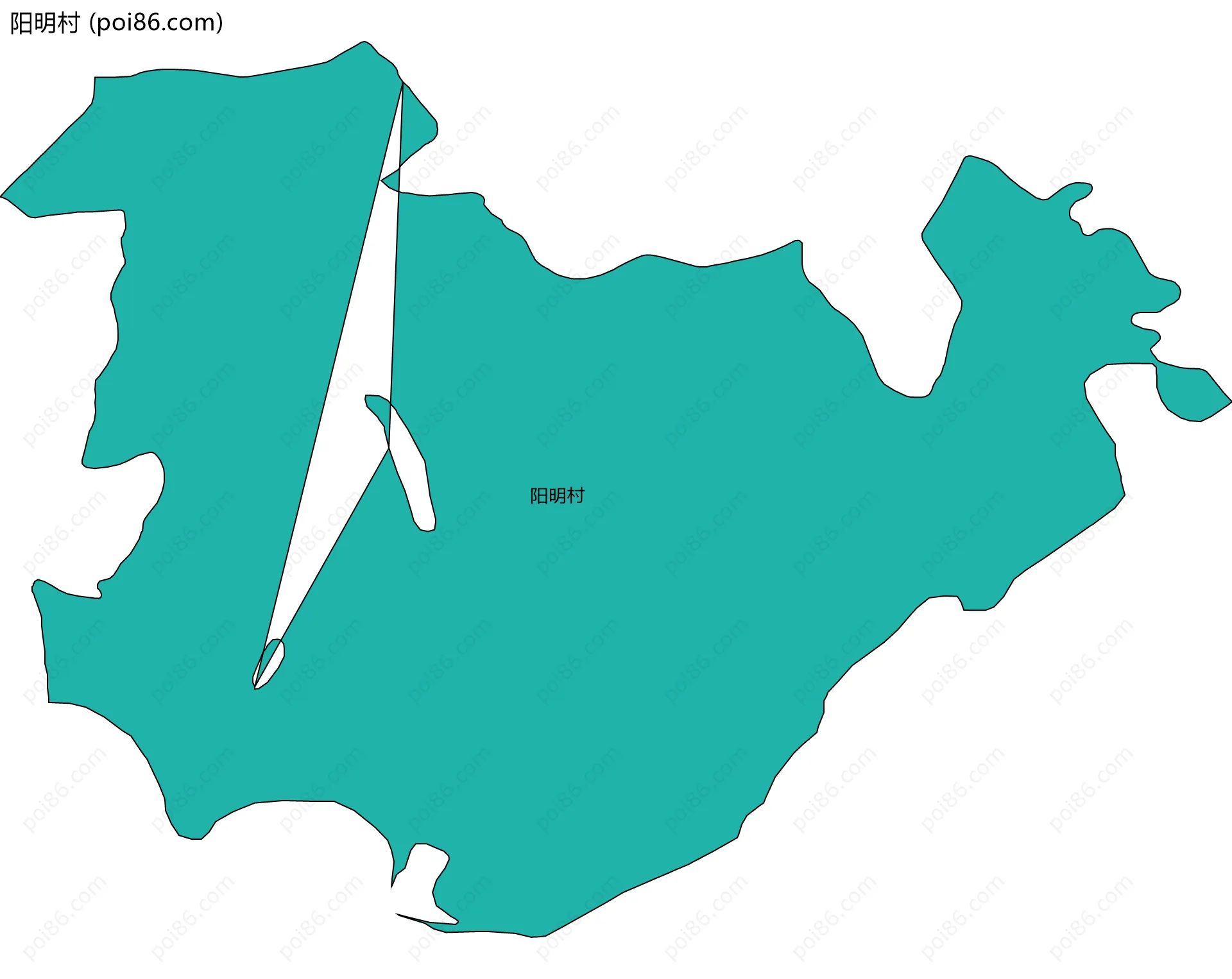 阳明村边界地图