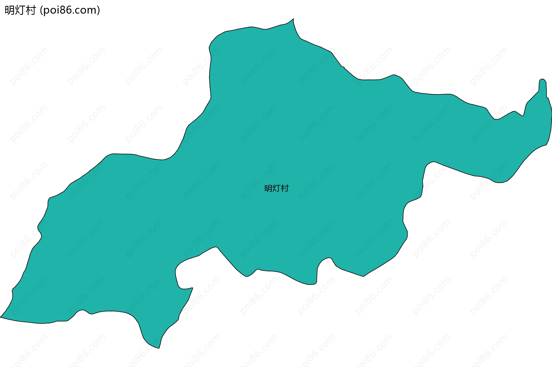 明灯村边界地图