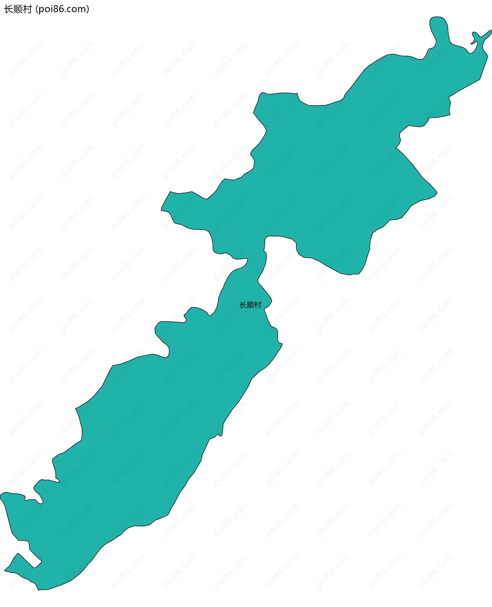 长顺村边界地图