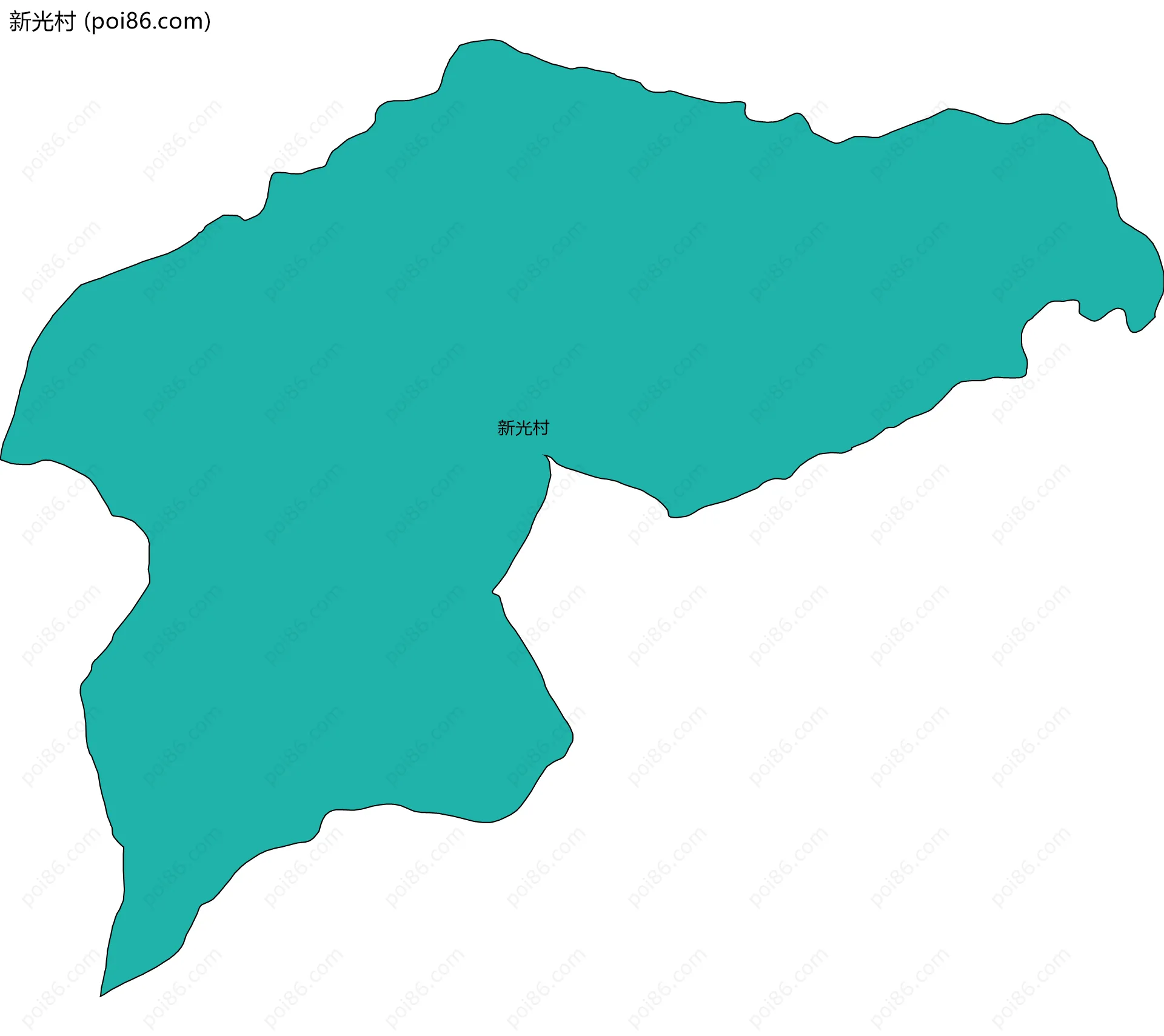 新光村边界地图