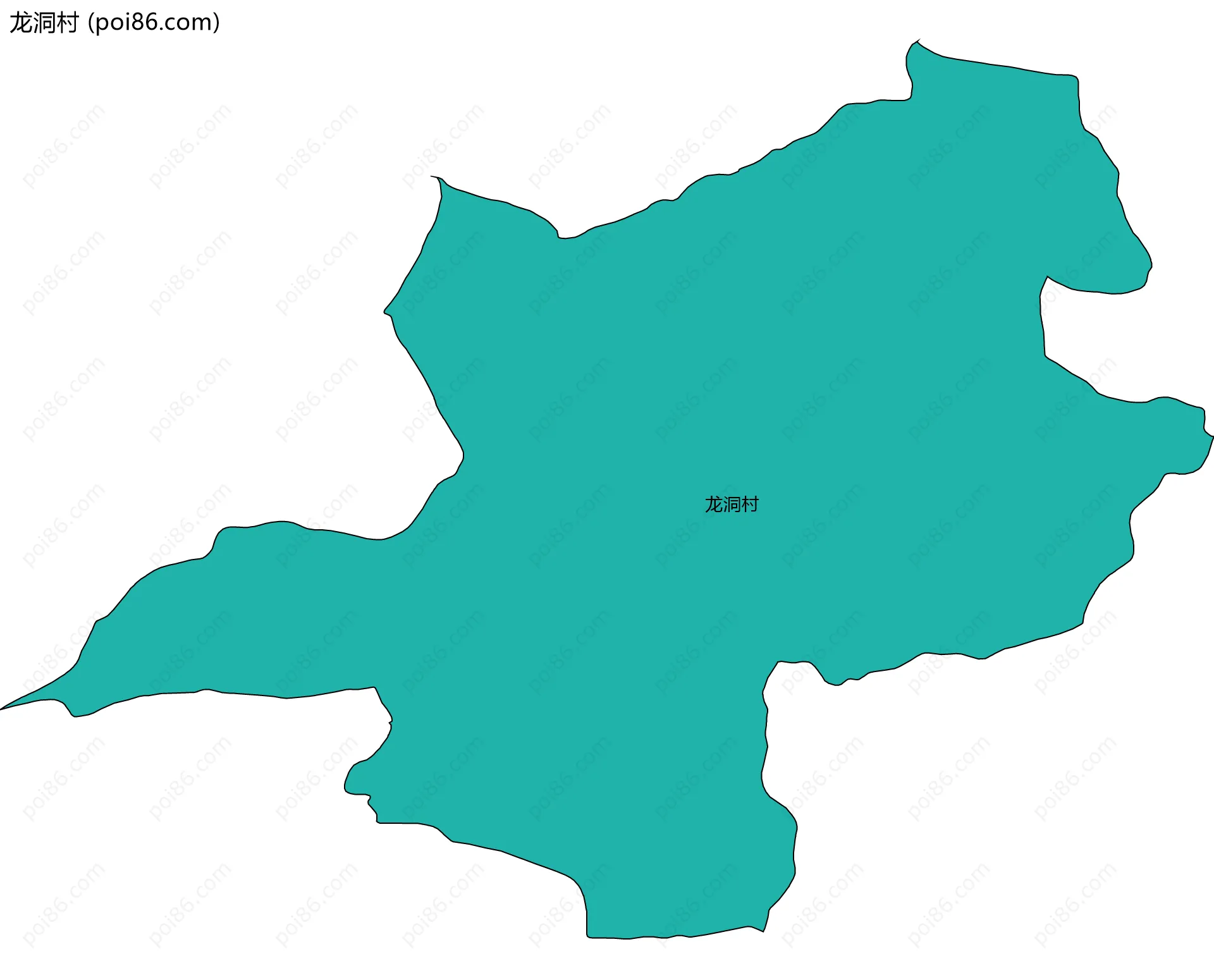 龙洞村边界地图