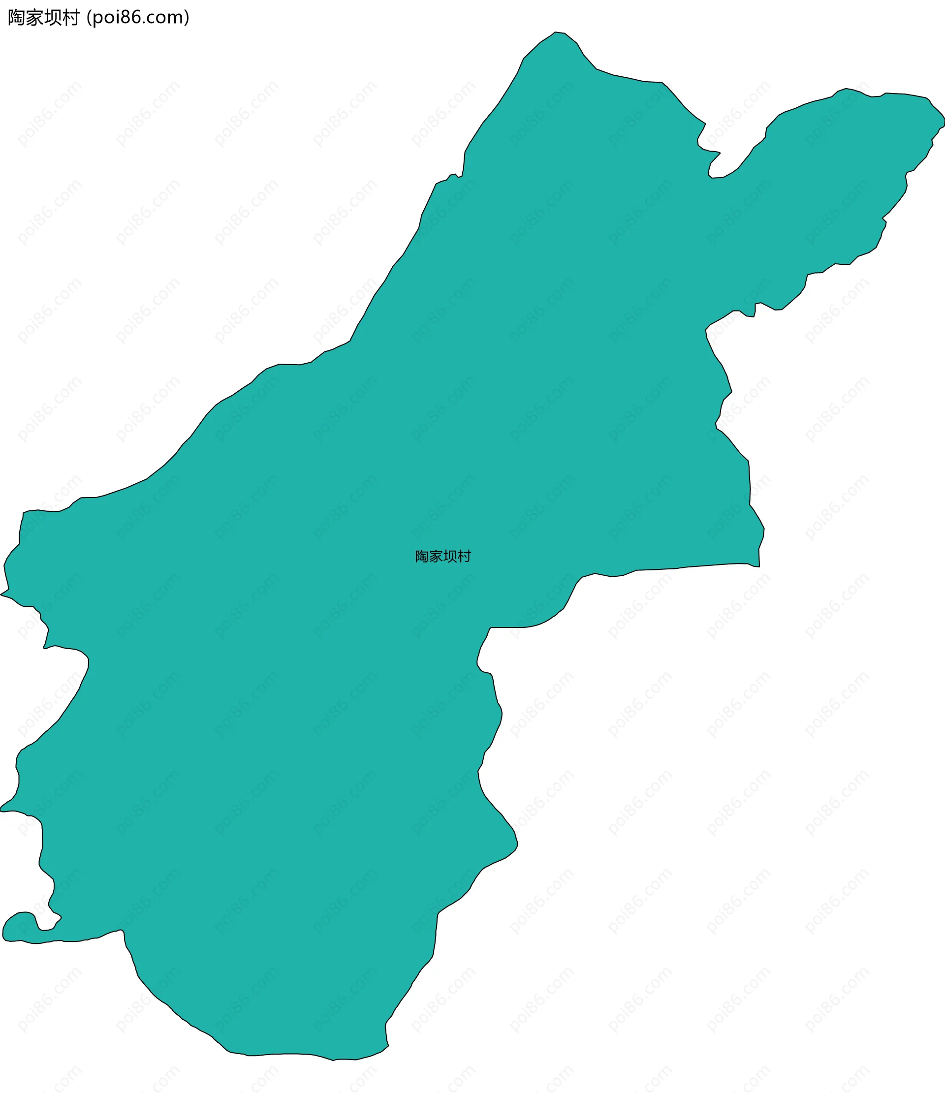 陶家坝村边界地图