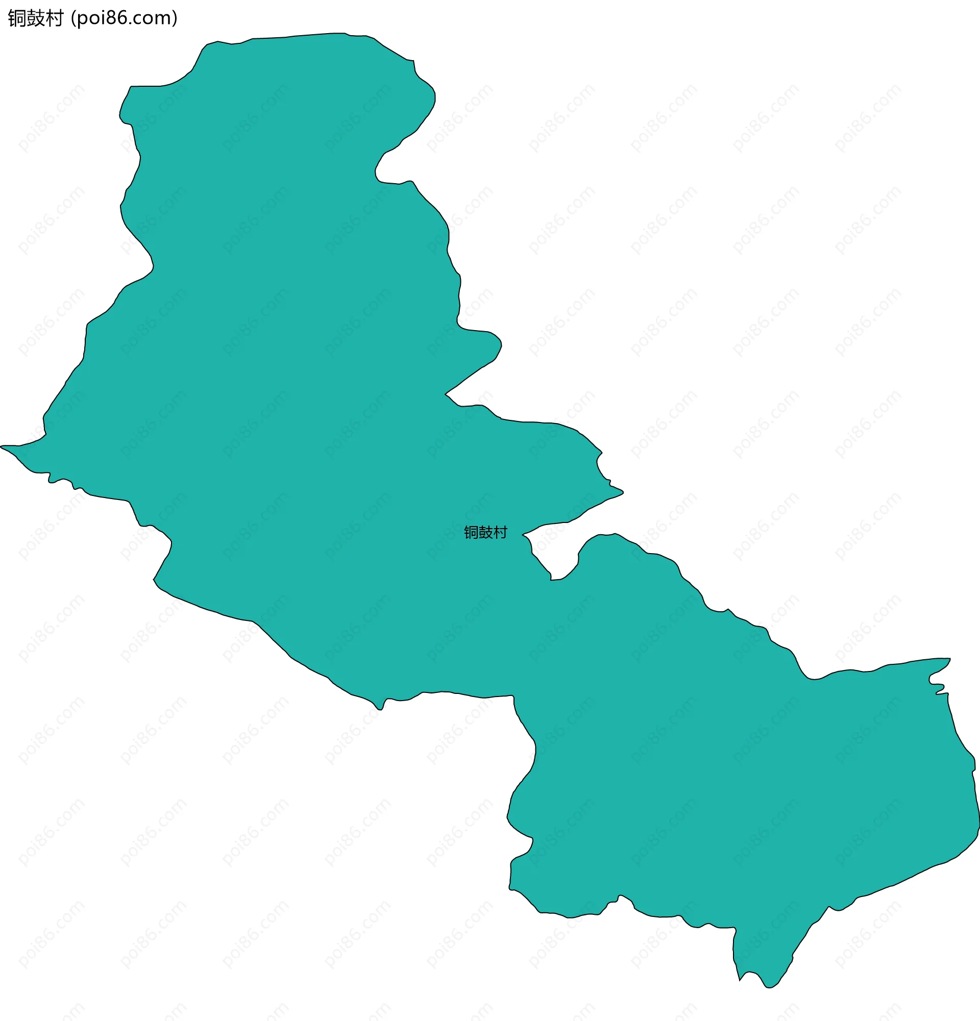 铜鼓村边界地图