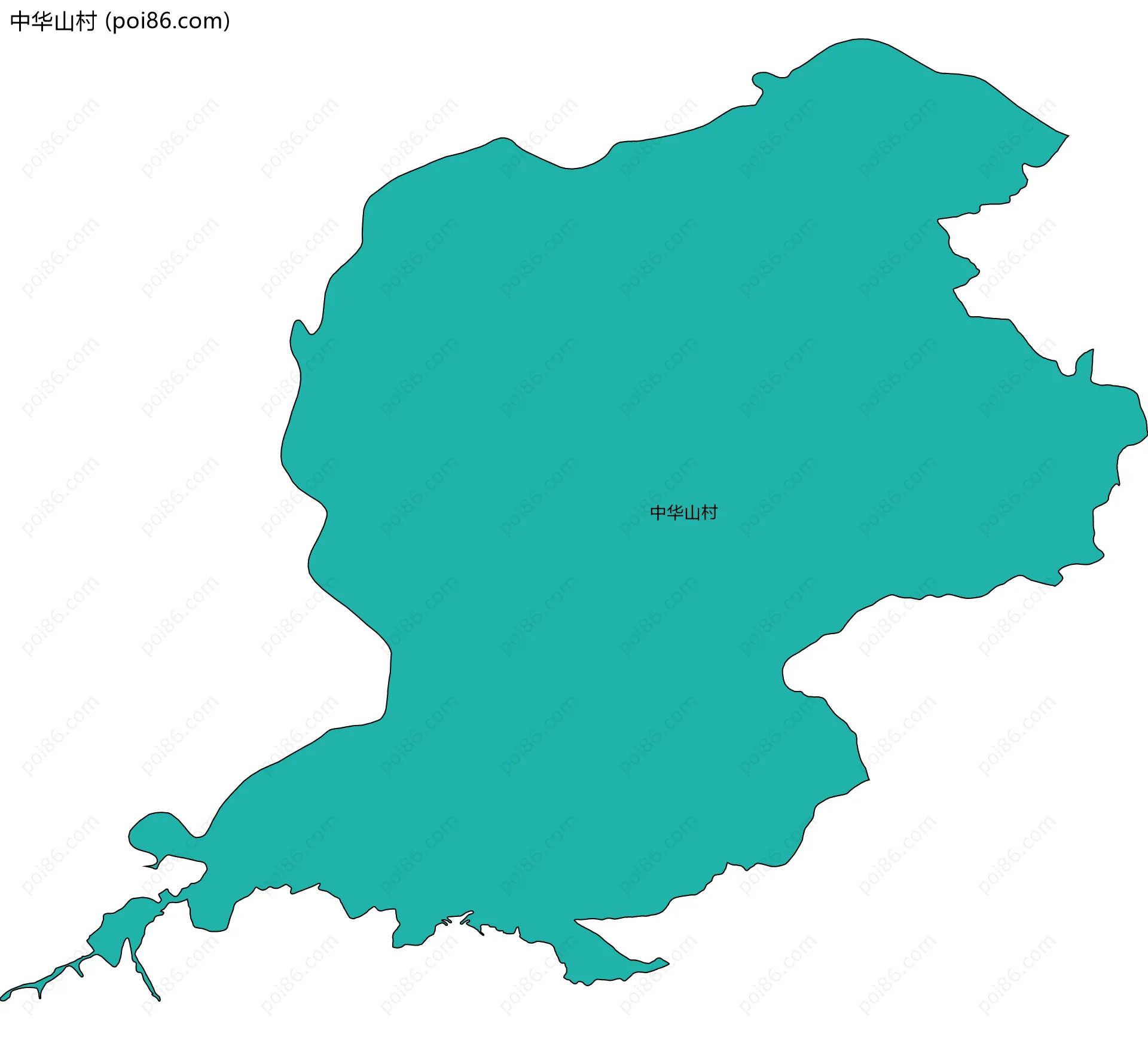 中华山村边界地图