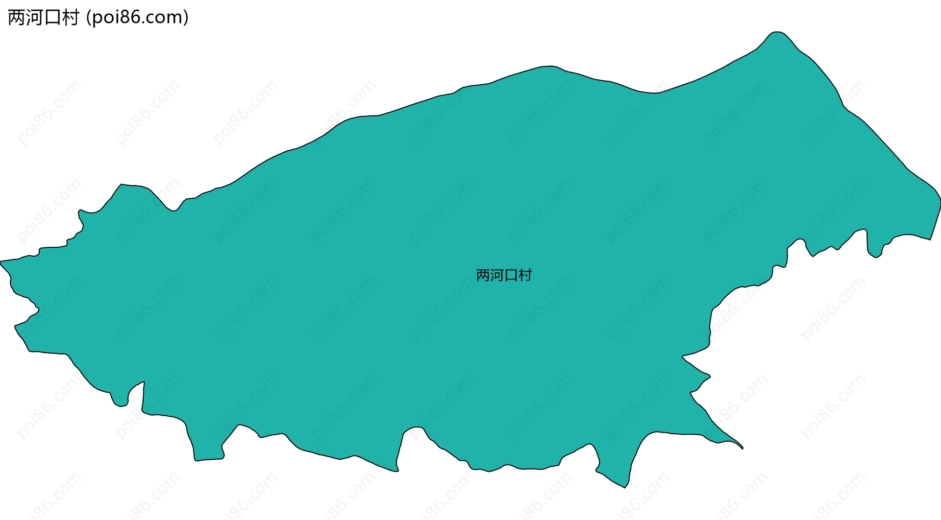 两河口村边界地图