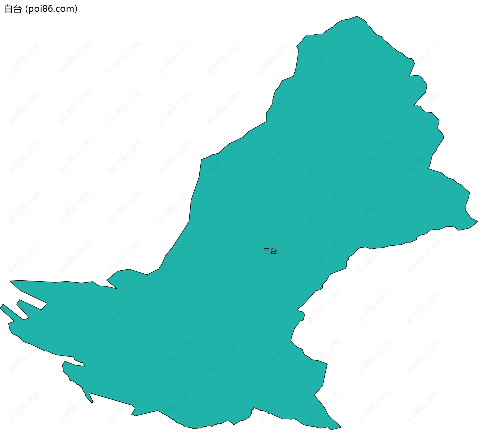 白台边界地图