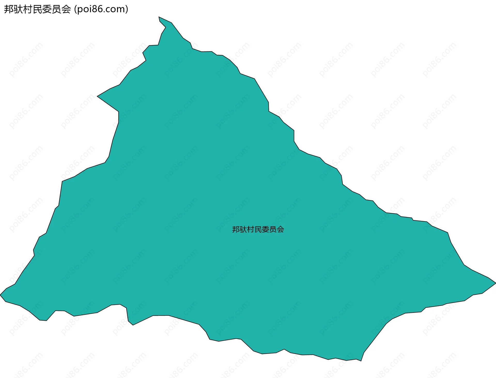邦驮村民委员会边界地图