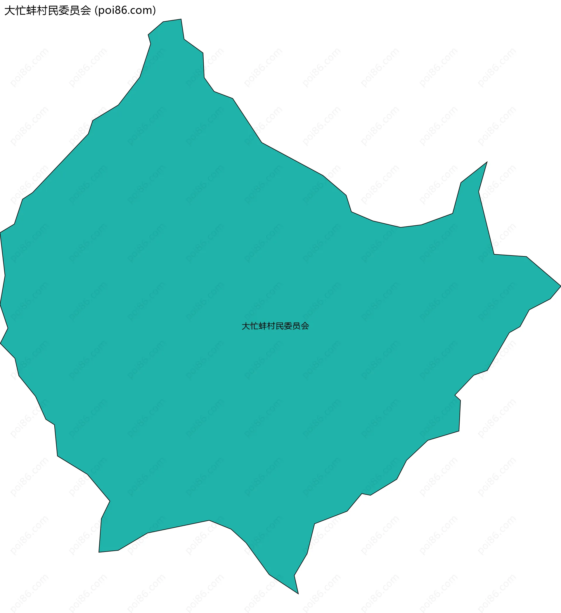 大忙蚌村民委员会边界地图