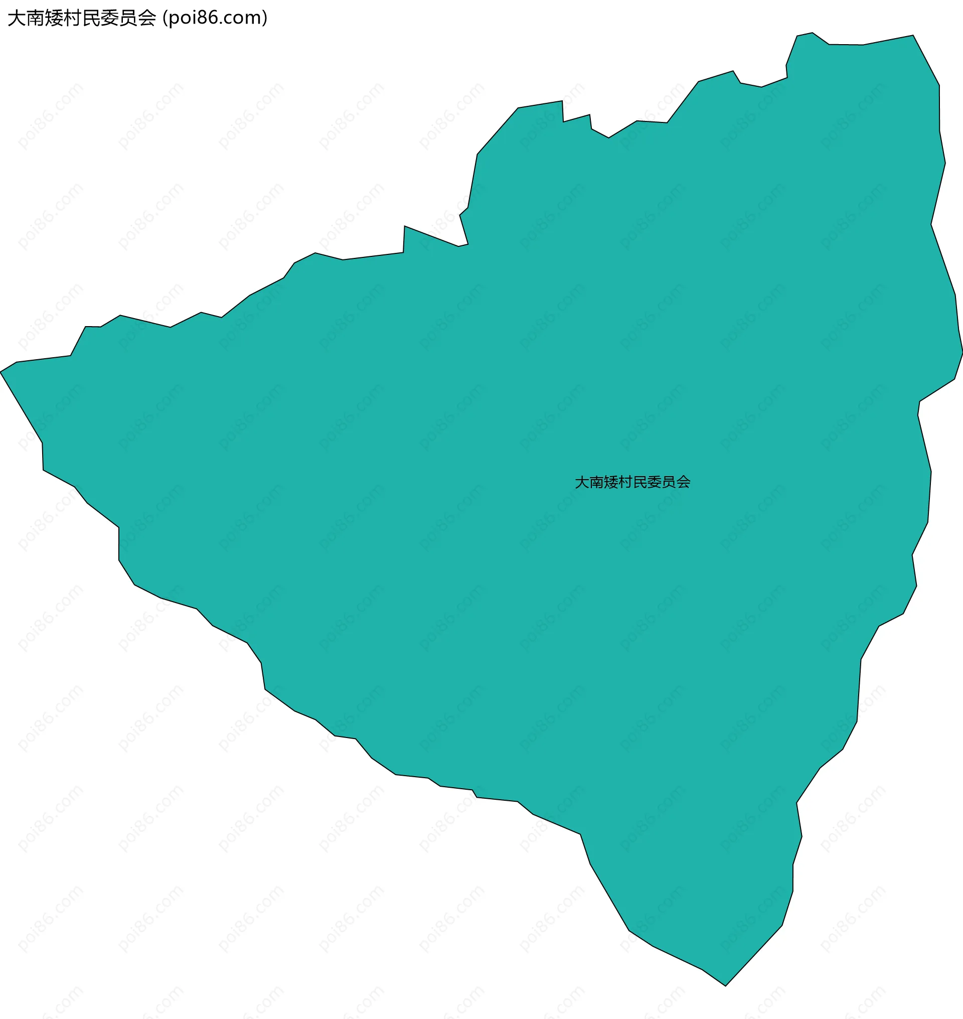 大南矮村民委员会边界地图