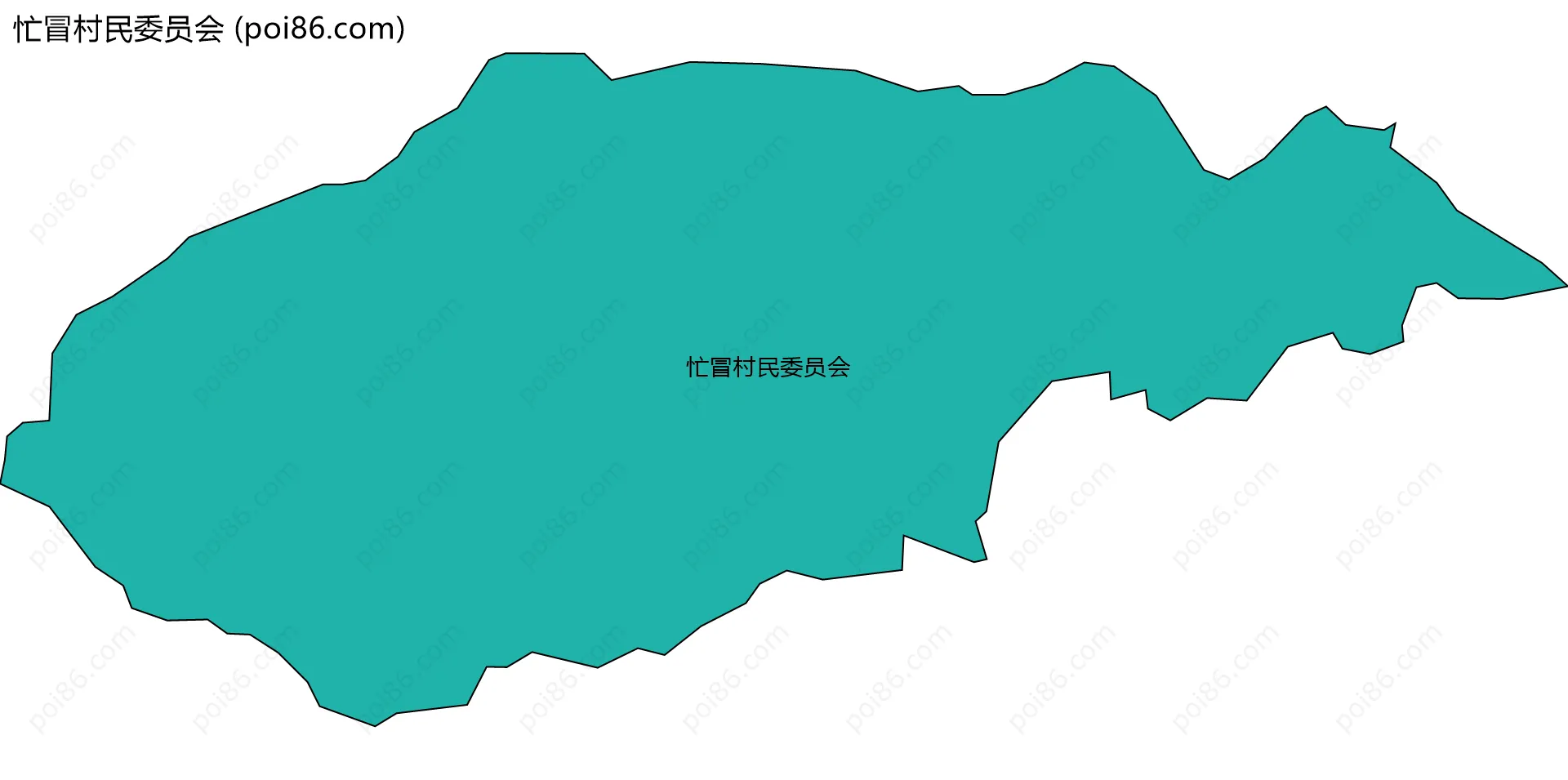 忙冒村民委员会边界地图