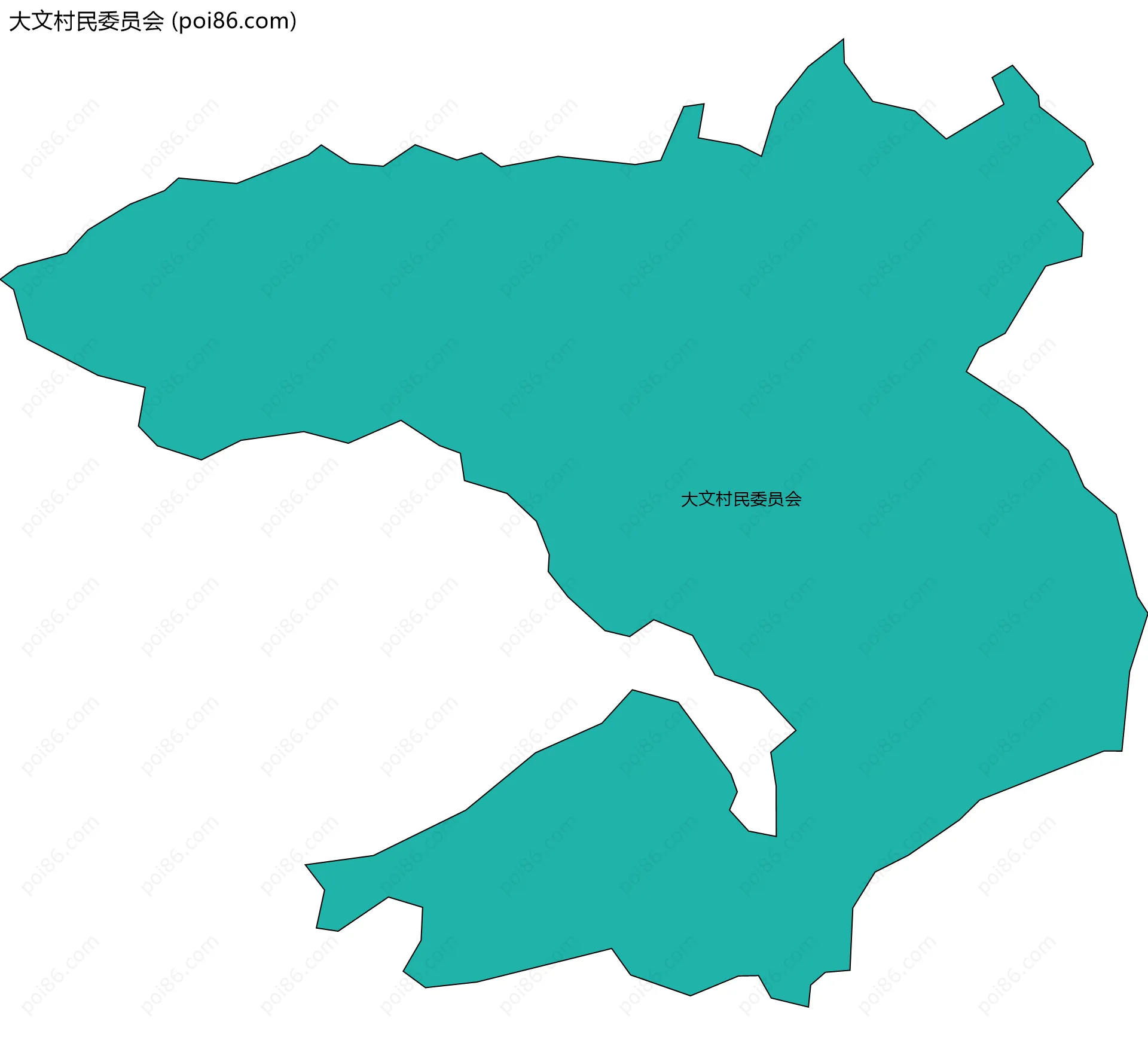 大文村民委员会边界地图