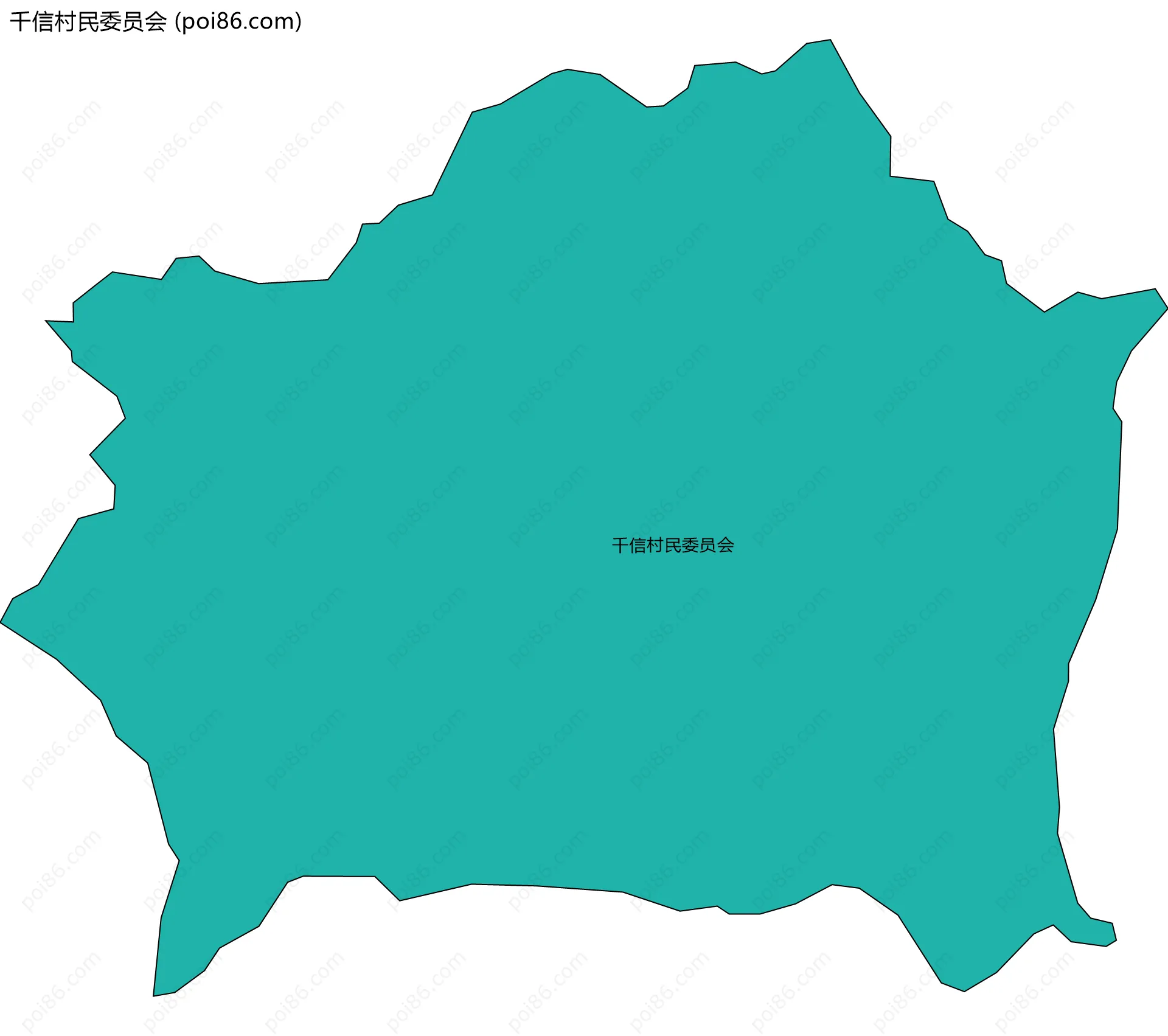 千信村民委员会边界地图