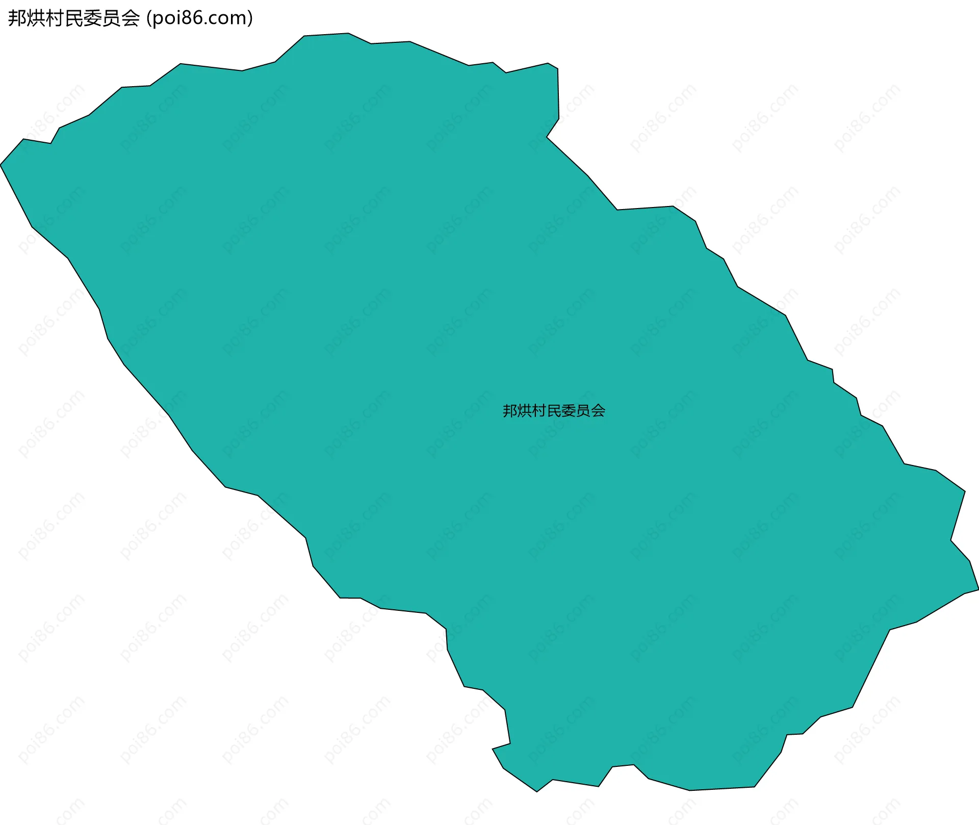 邦烘村民委员会边界地图