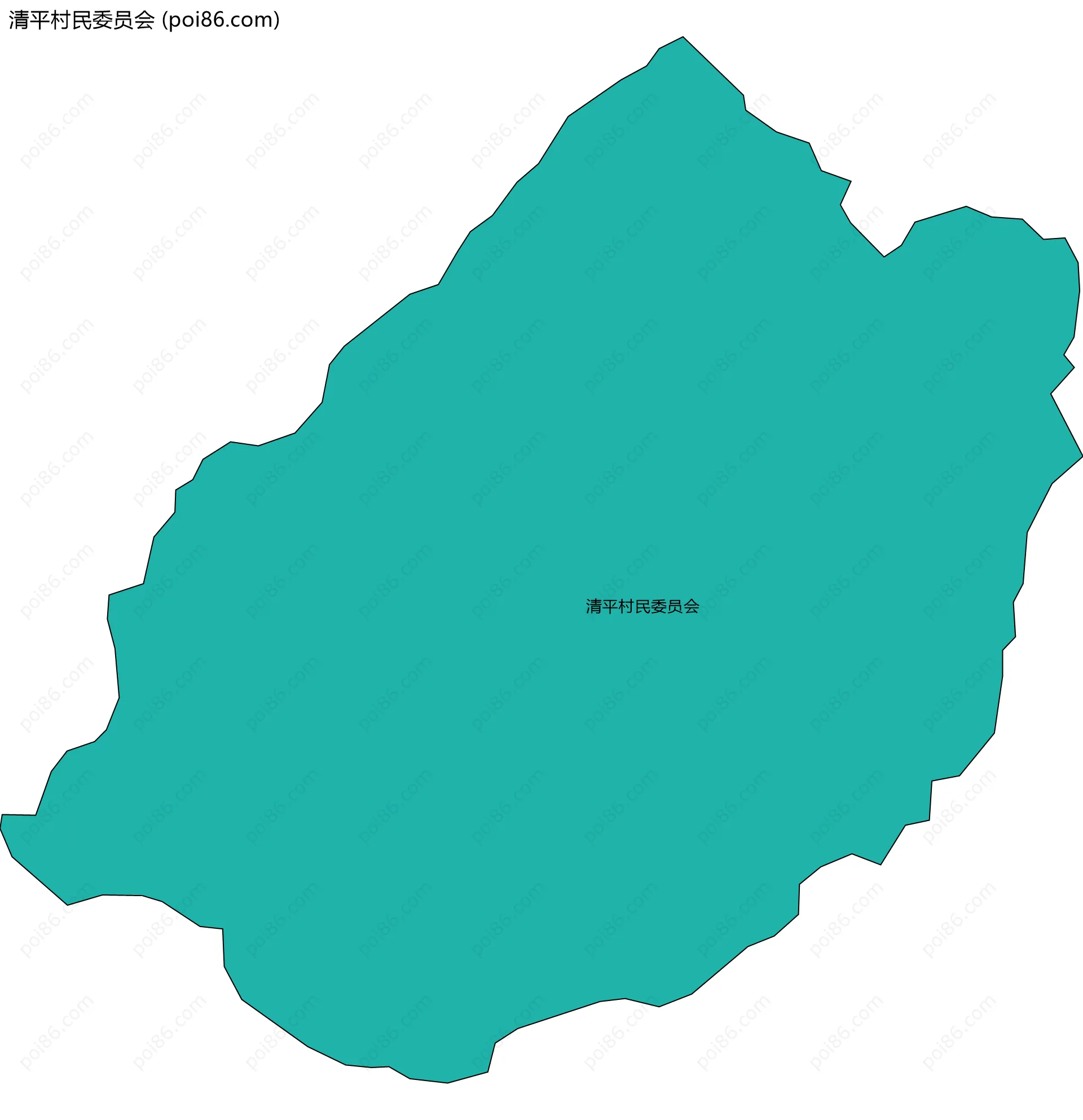 清平村民委员会边界地图