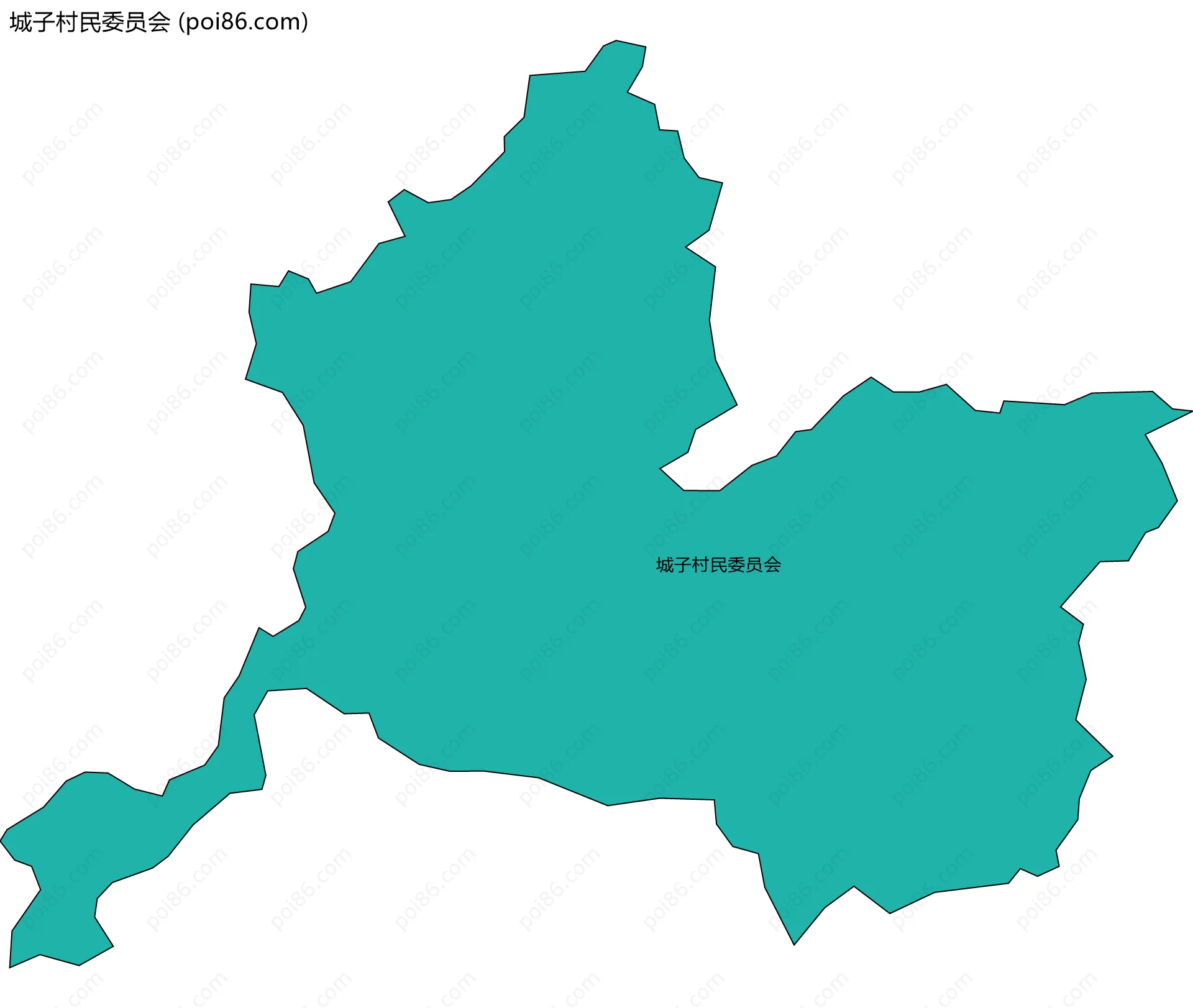 城子村民委员会边界地图