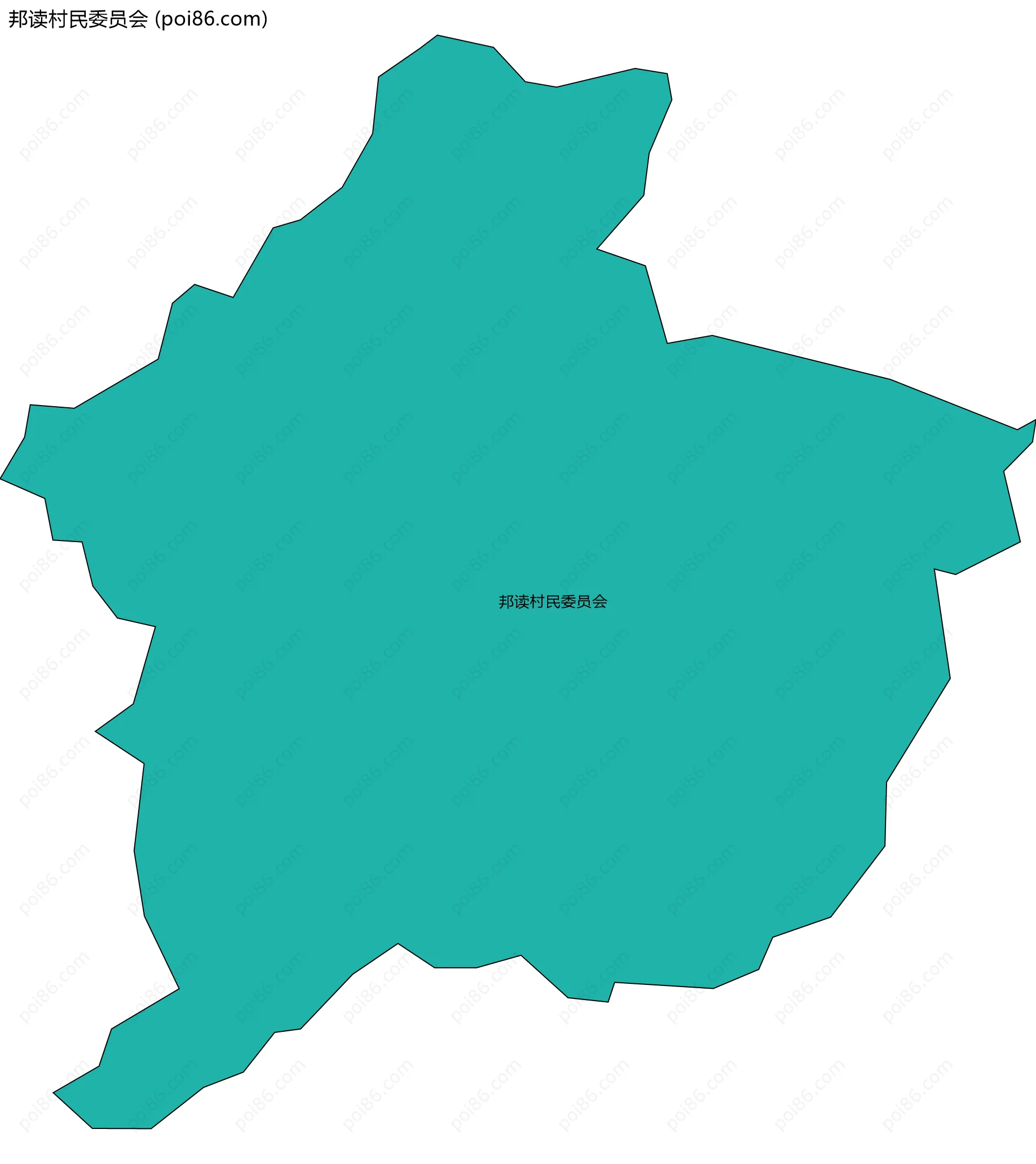 邦读村民委员会边界地图