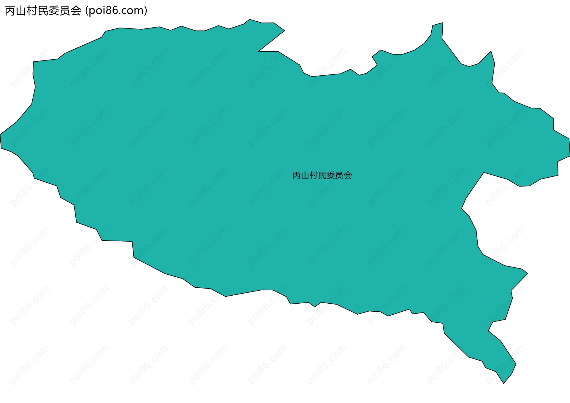 丙山村民委员会边界地图