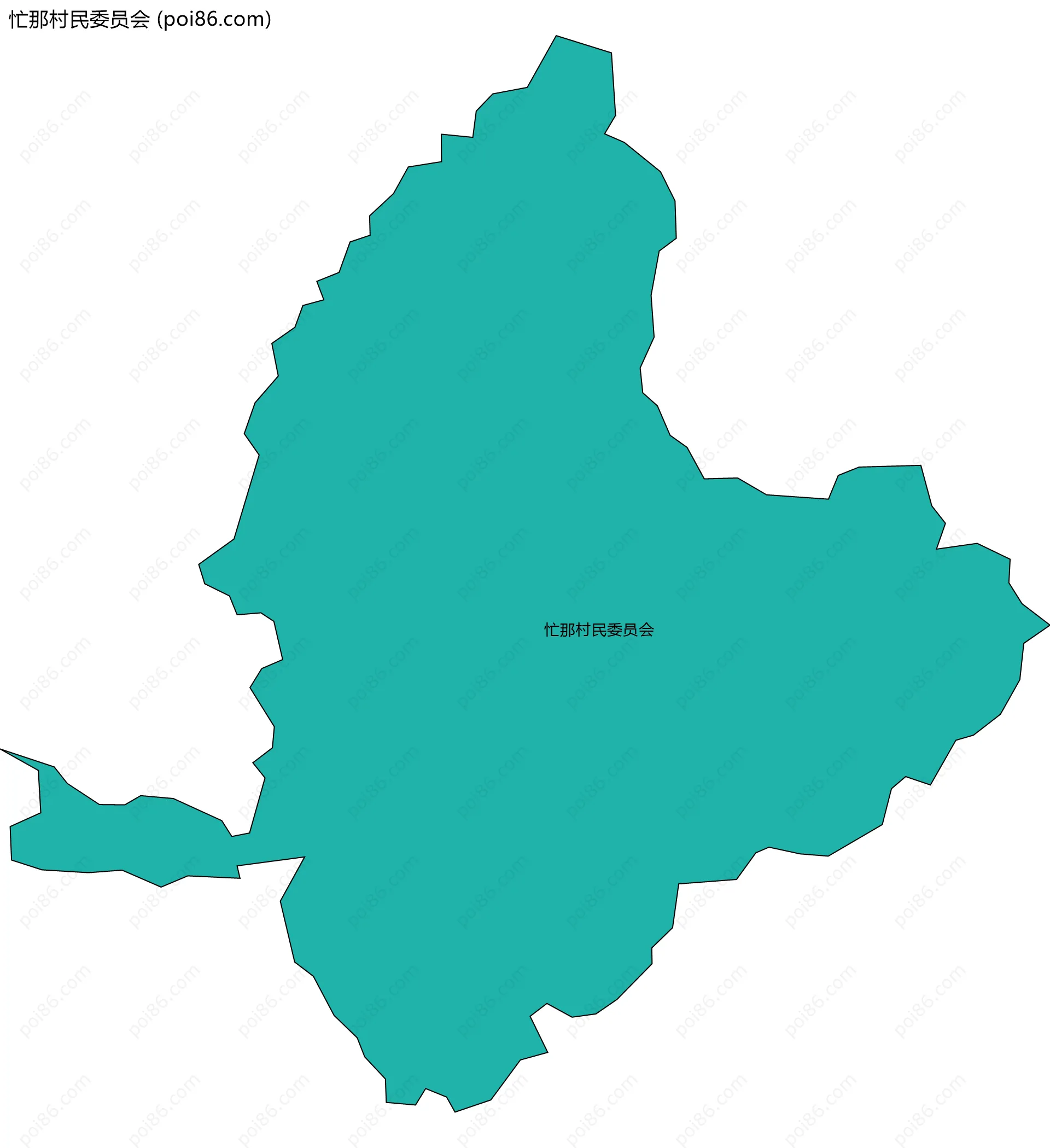 忙那村民委员会边界地图