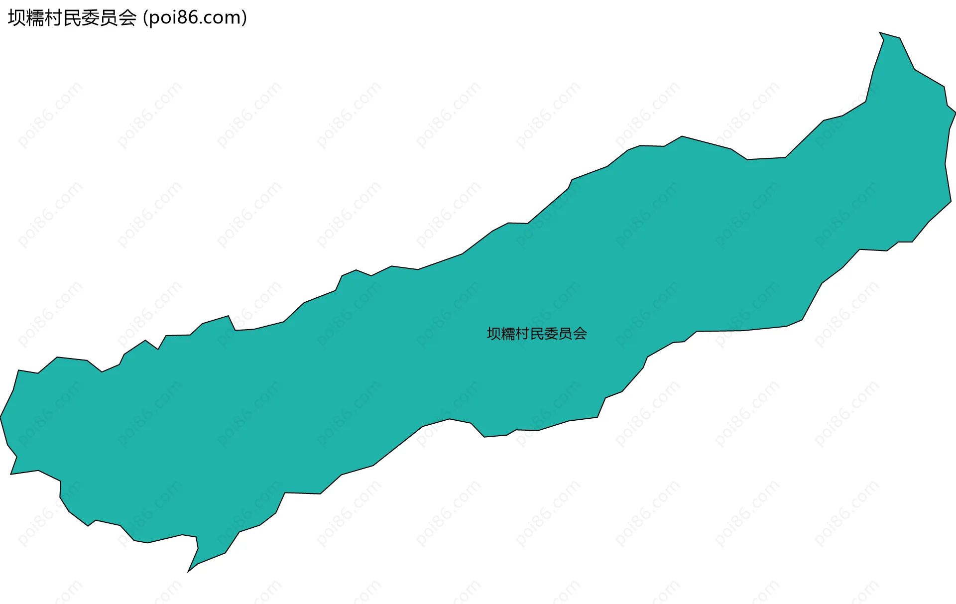 坝糯村民委员会边界地图