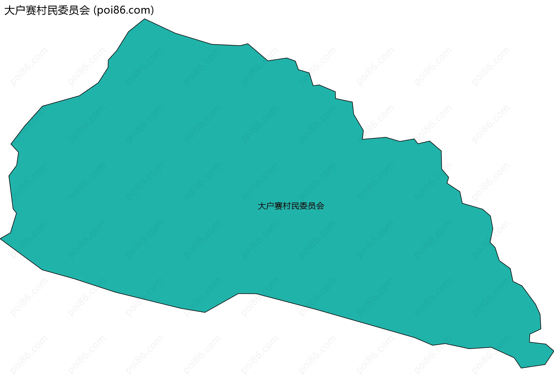 大户赛村民委员会边界地图