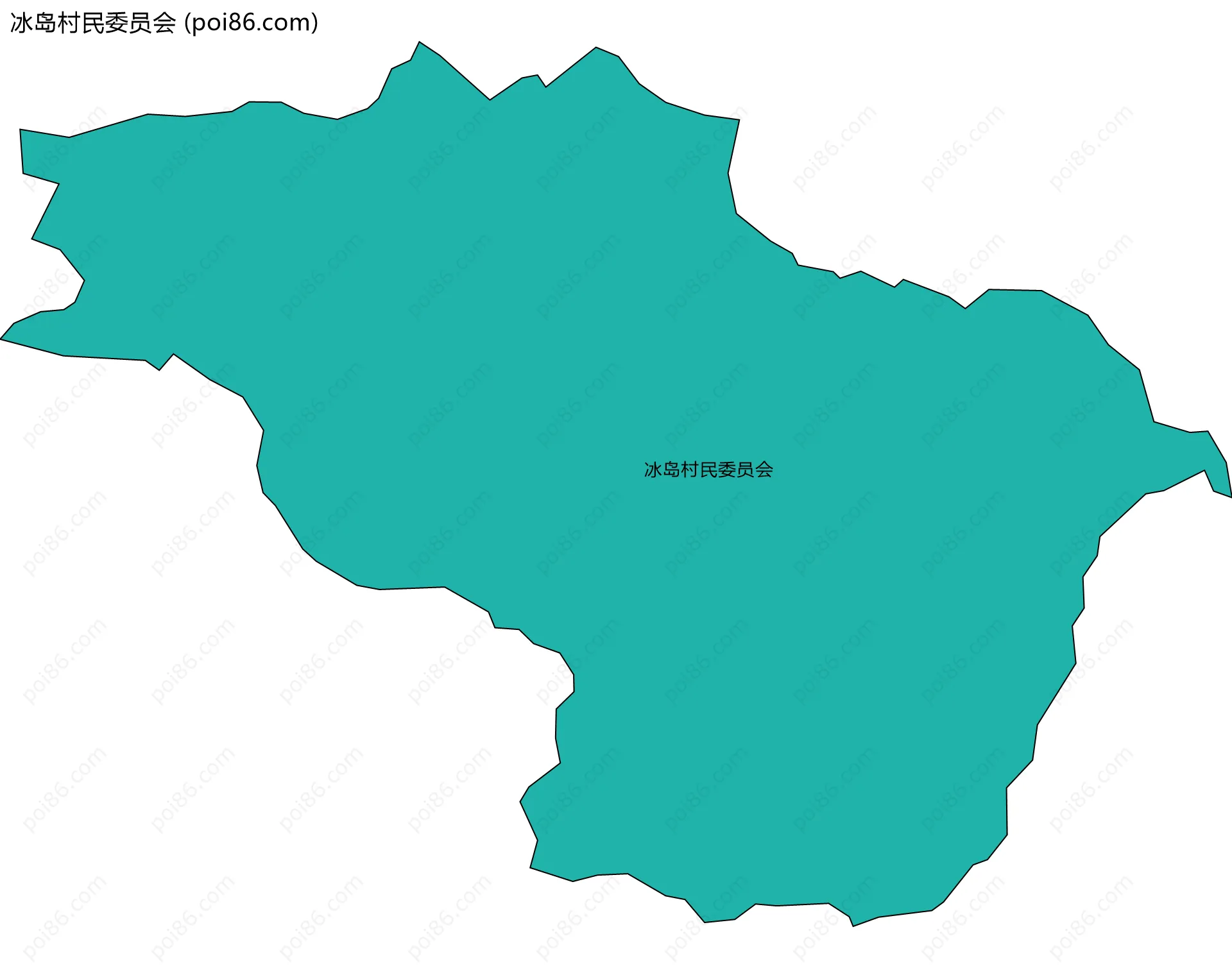 冰岛村民委员会边界地图