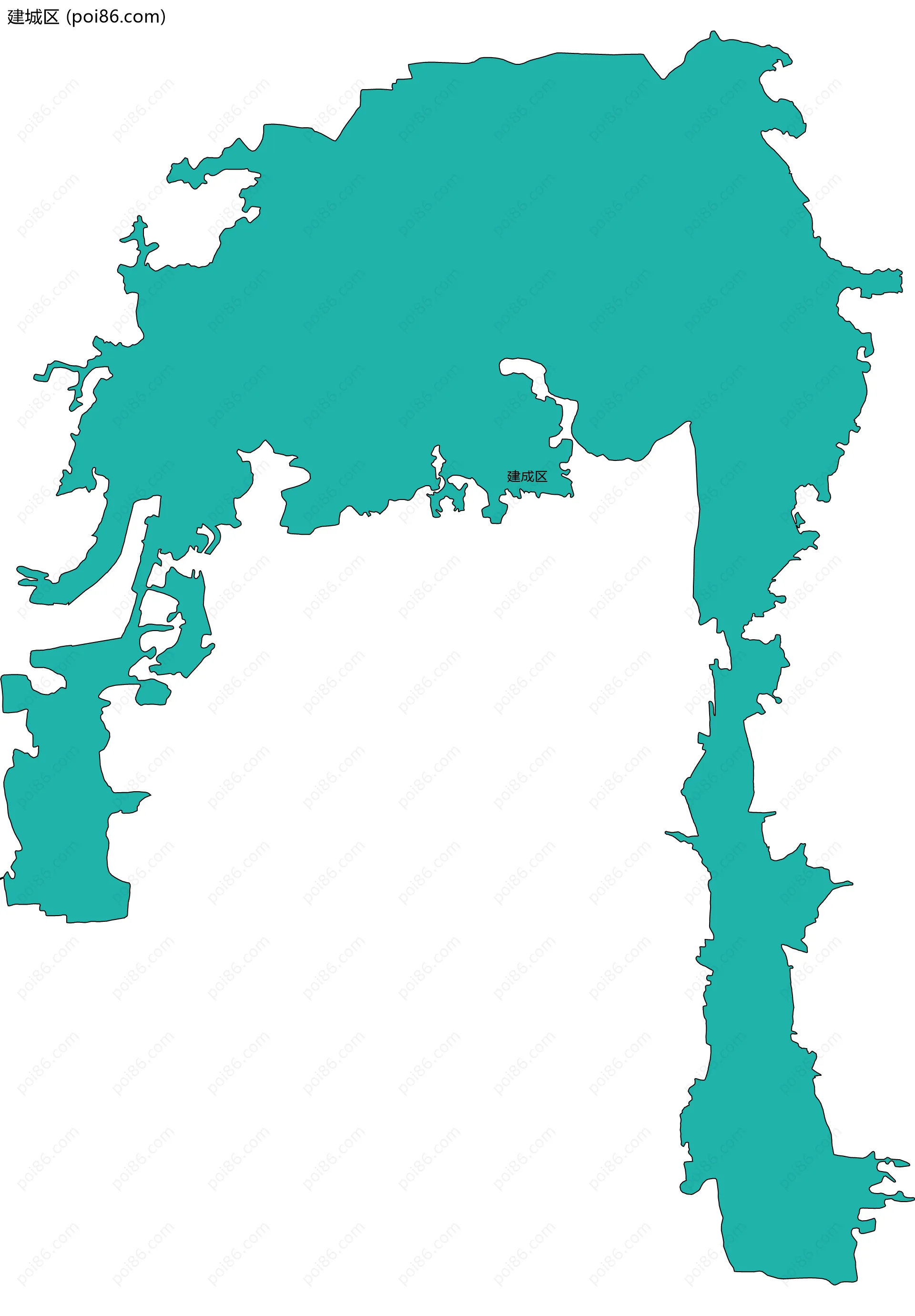 建城区边界地图(五级行政区划)