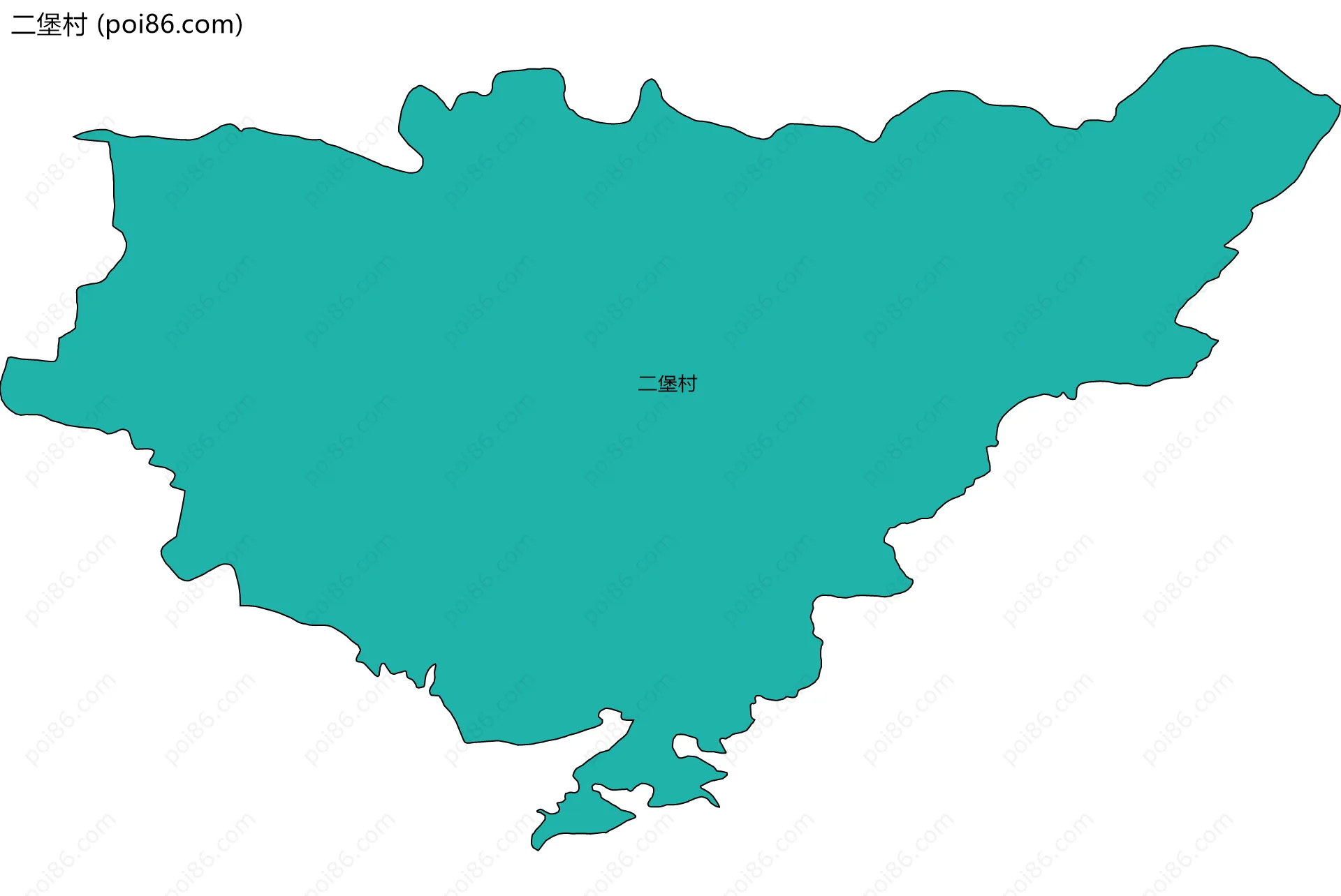 二堡村边界地图