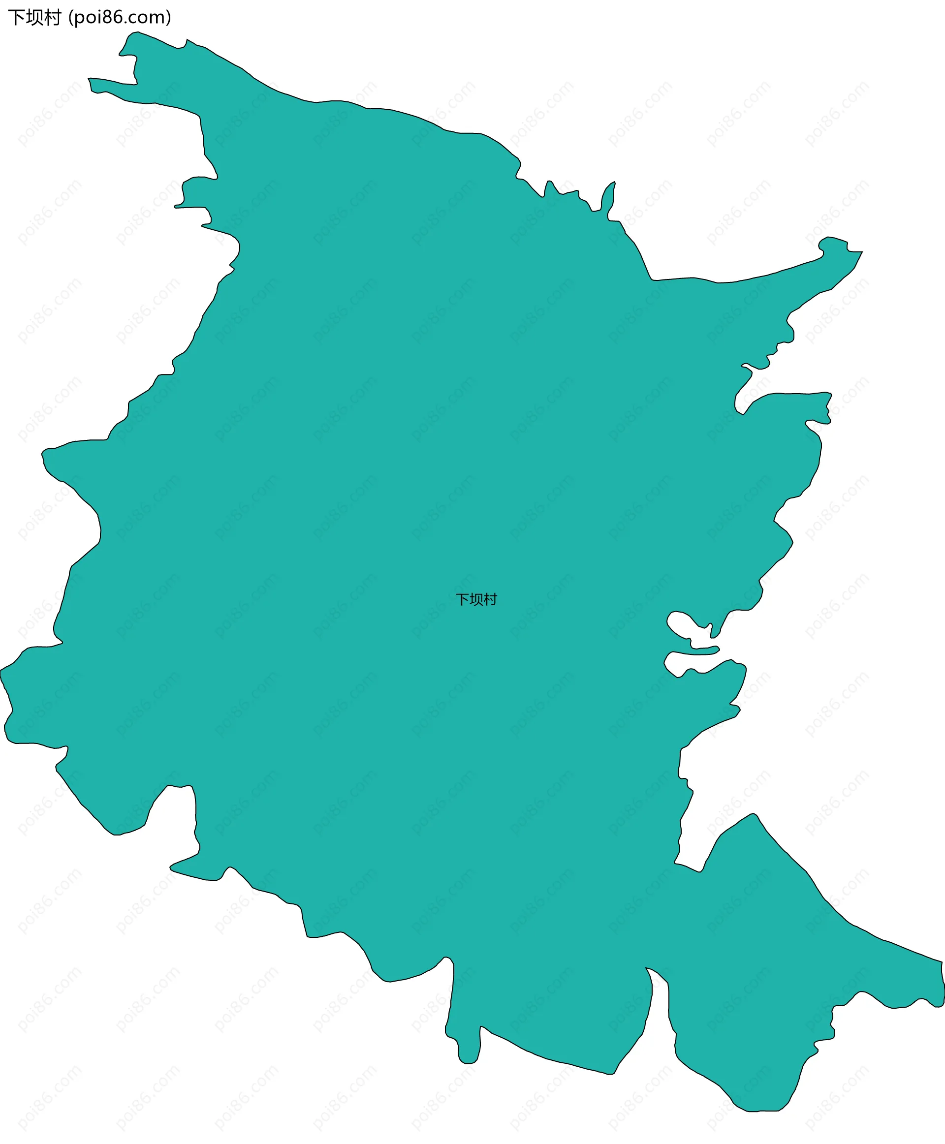 下坝村边界地图